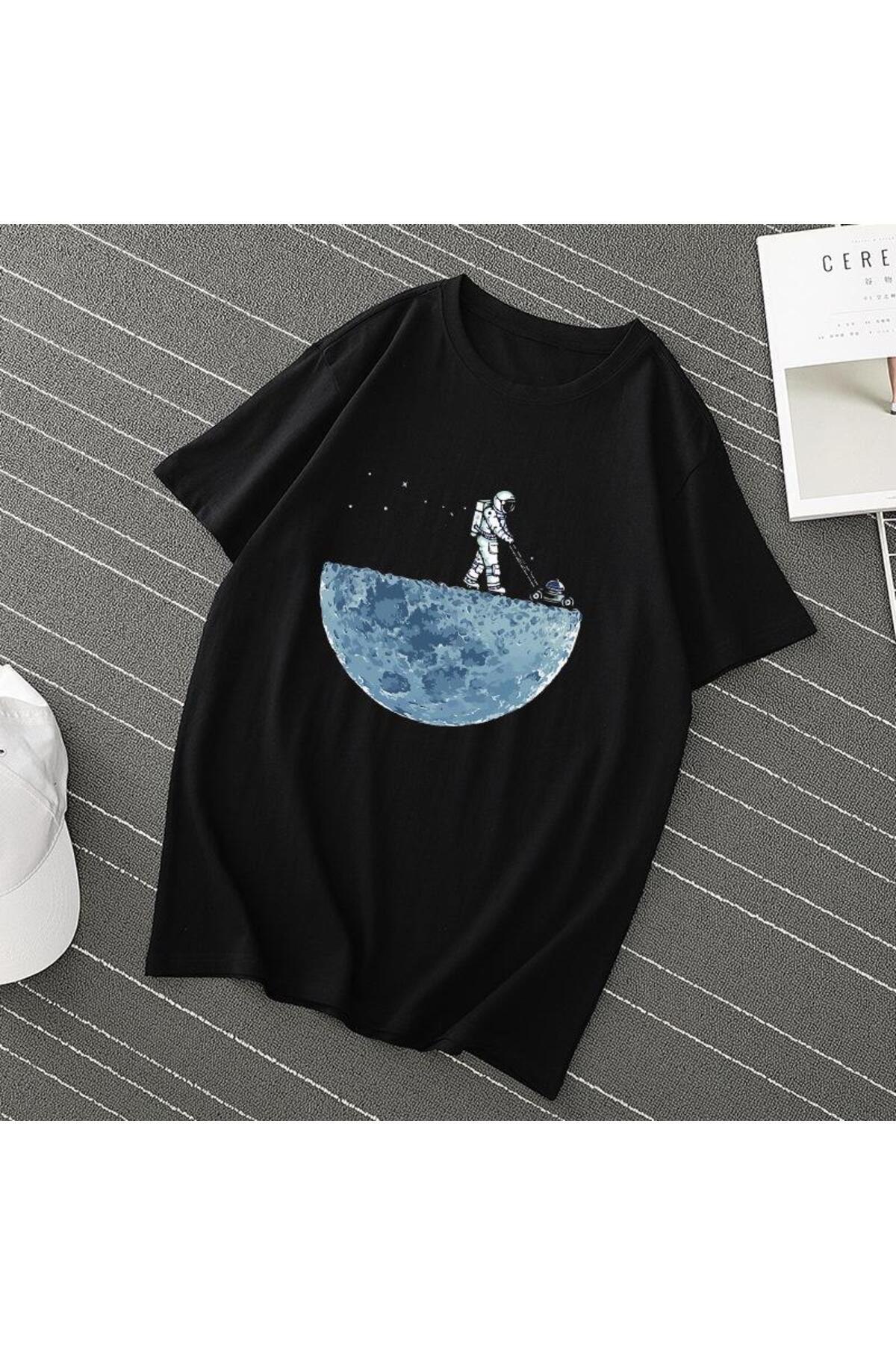 Vordevia Tricou Cu Benzi Desenate Astronaut Unisex - L