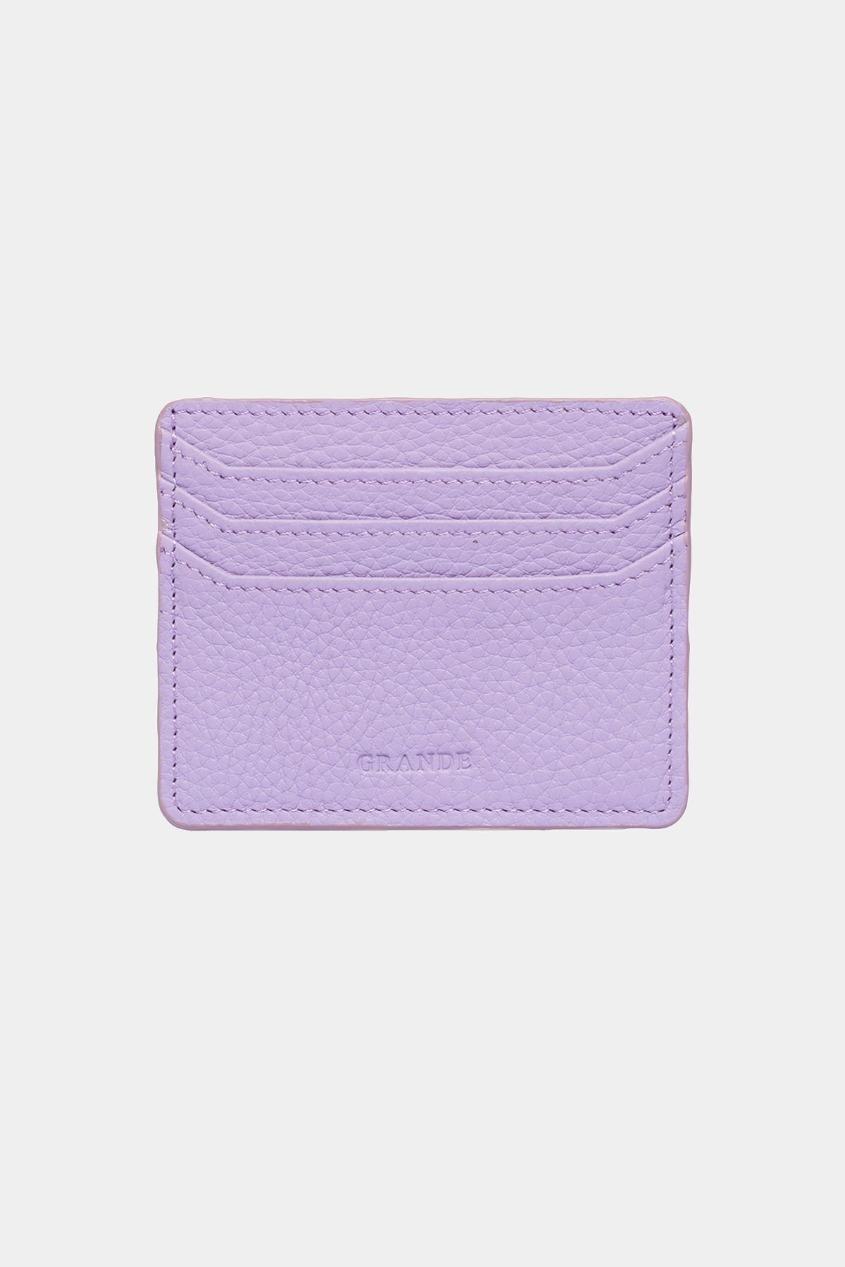 Grande 3633 Suport Pentru Carduri Pentru Bărbați, Piele Naturală, Super Subțire, Liliac Unisex - One Size