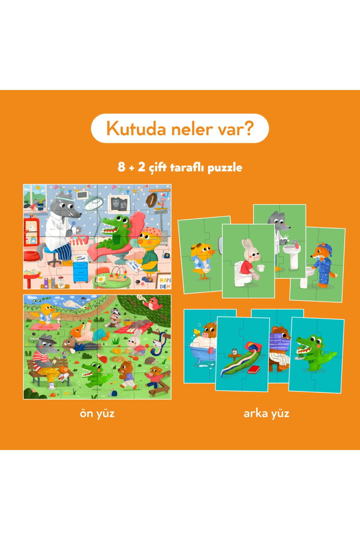 moritoys-My Self Care Routine: Double Sided 8 + 2 32 Piece Puzzle 4