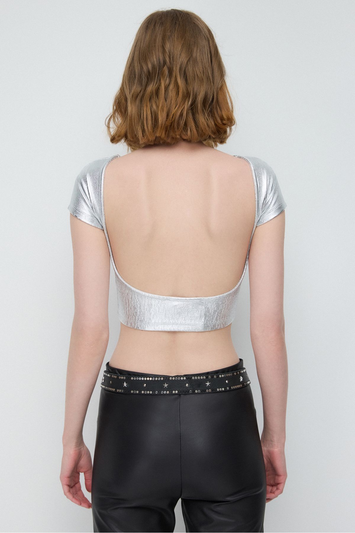 No Matter What-Shiny Backless Basic Top in Turkish Fabric 4