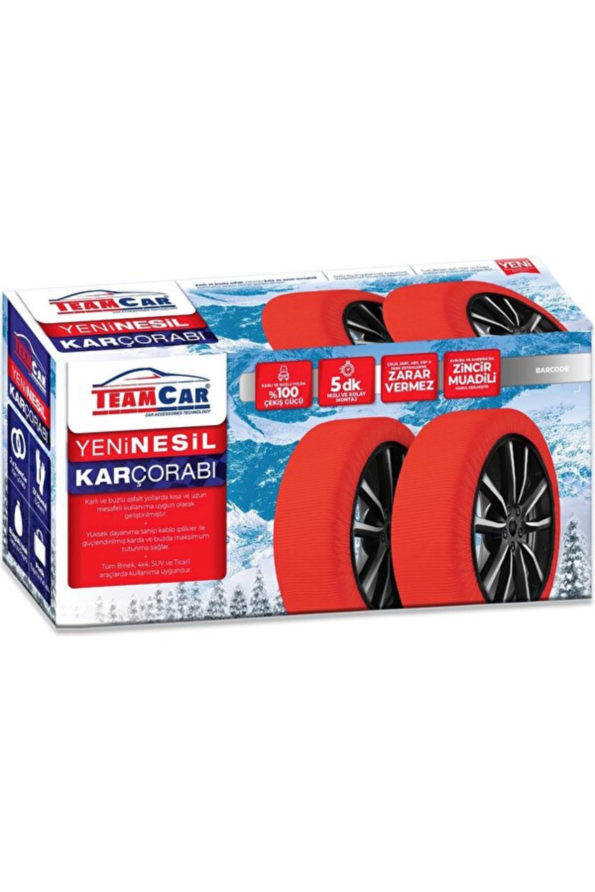 BTL OTOMOTİV Kar Çorabı Small Ebat Yeni Nesil Kolay Montaj Zincir Muadili