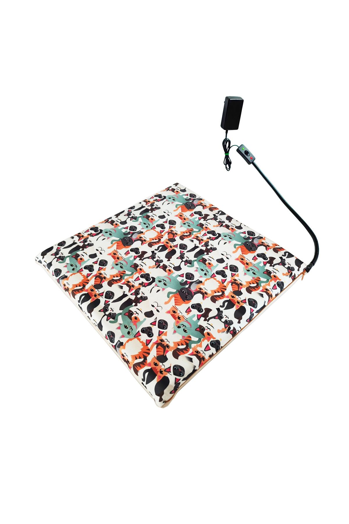 تخت گربه و سگ چند رنگ برقی گرم Centle Beater بخاری 12Volt 45X45Cmx5Cm پاورتچ  Powertec