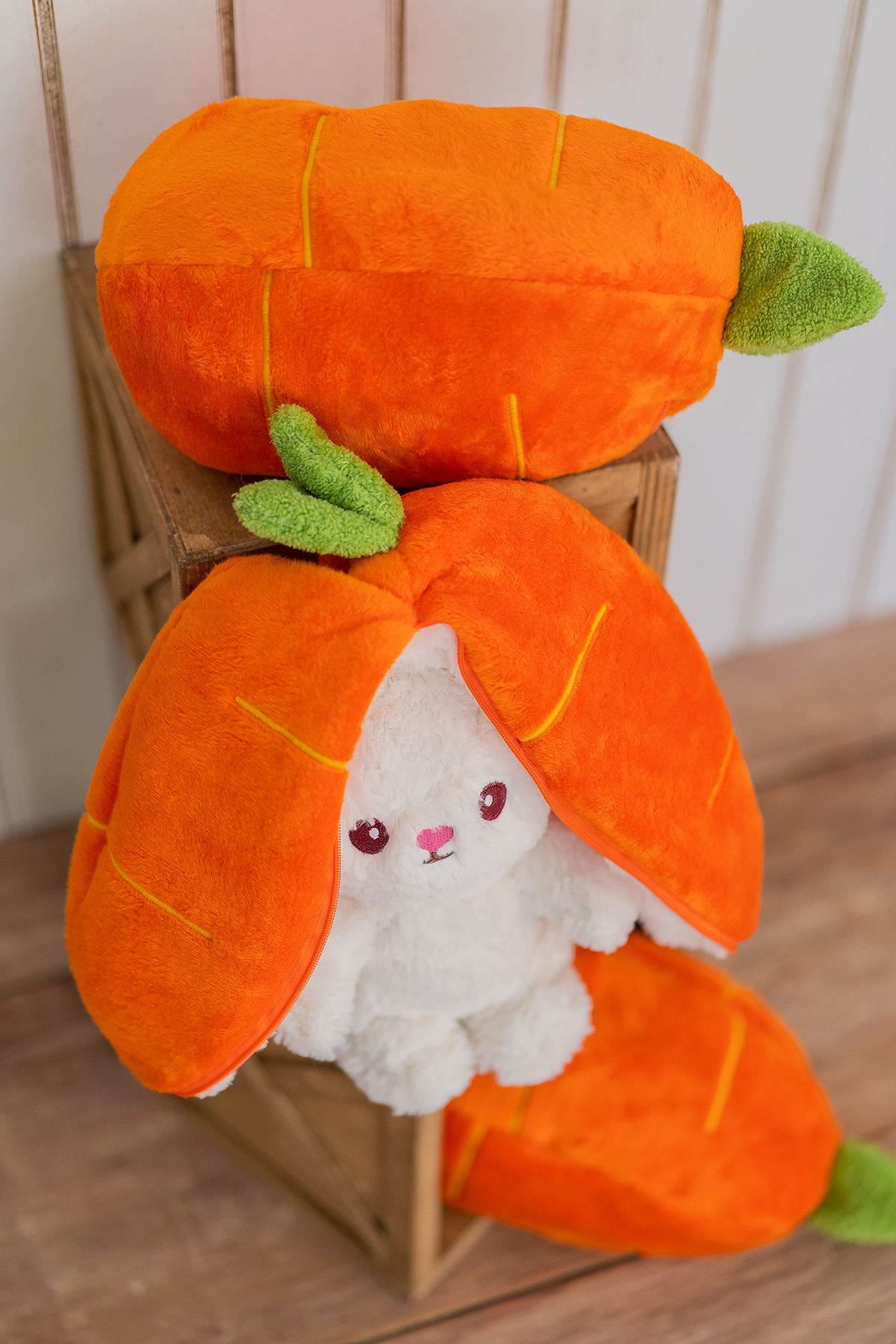 Canestar Sevgiliye Özel Hediye Havuç Tavşan -Fermuarlı Yapısıyla Çantalı Tavşan 50cm -Peluş Oyuncak fotoğrafı 4 (önizleme)