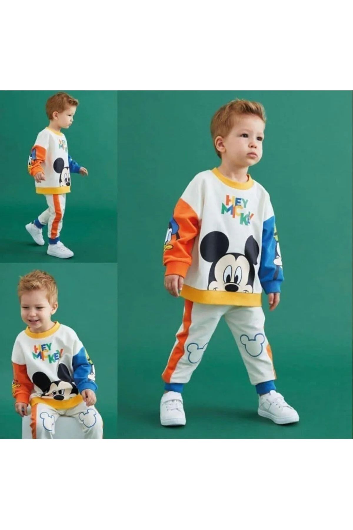 Комплект Bubito Mickey Mouse Visual Baby Kids с верхом и низом, белый BB2021MD0001220