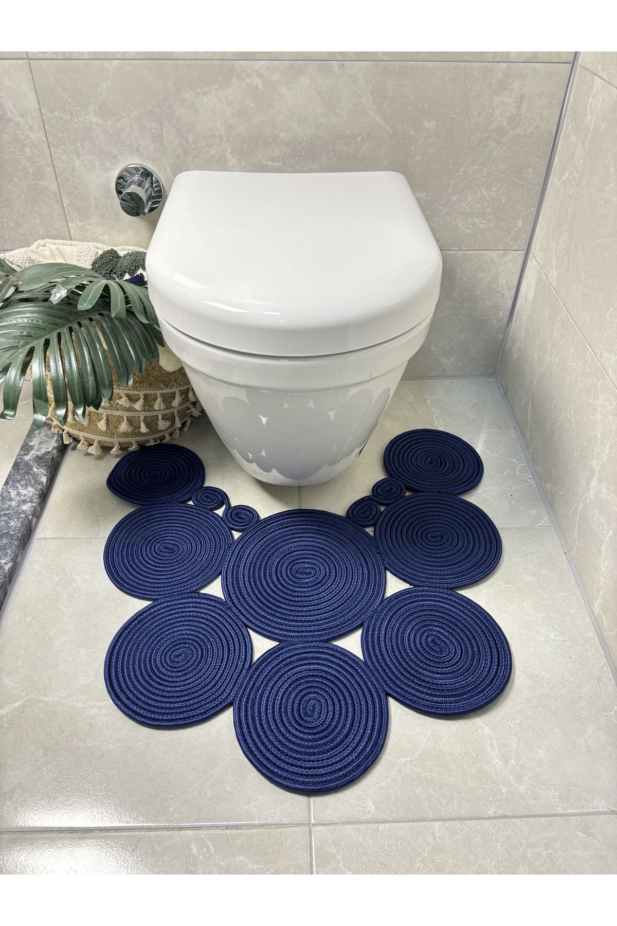Navy blue toilet seat cover best sale
