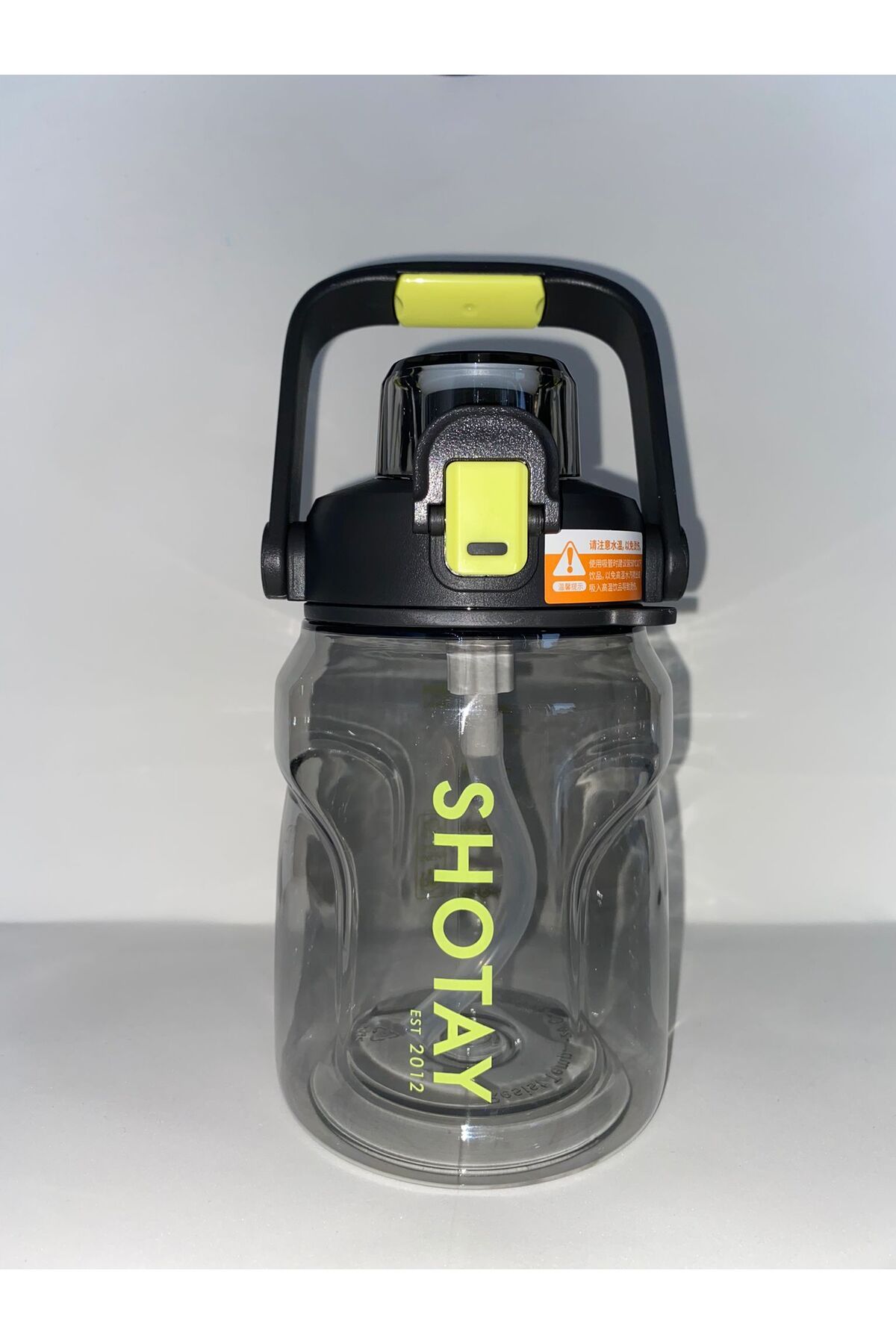 Shotay-ST-7313 Tritan Flask with Straw and Hanger 1000 ml Black 1