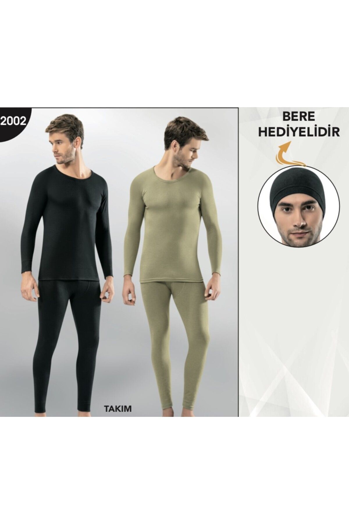 CSN CASANO 7ZTA7GRP7.4.008 Thermal Men's Military Thermal Underwear, Top  and Bottom Set, Beret is a Gift. - Trendyol