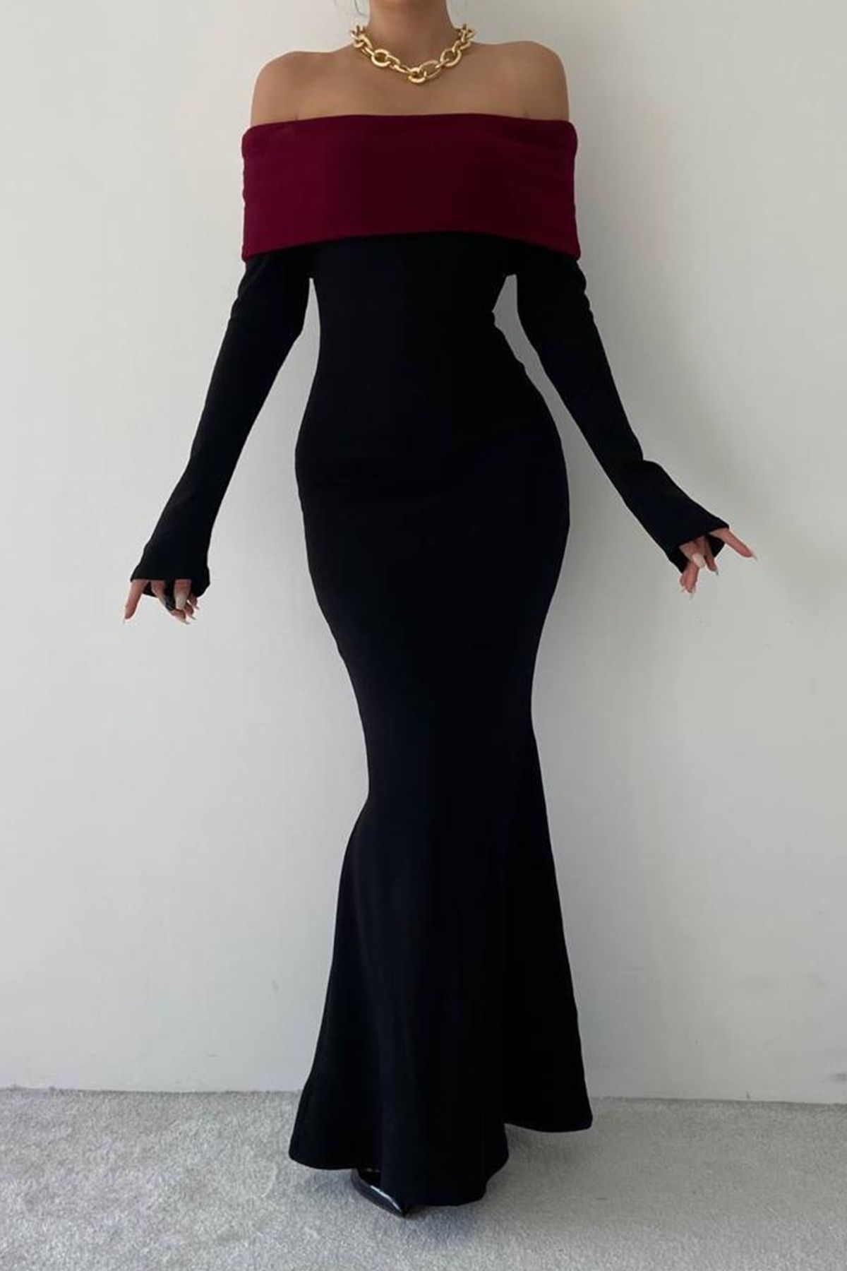Pencil cut deals long gown