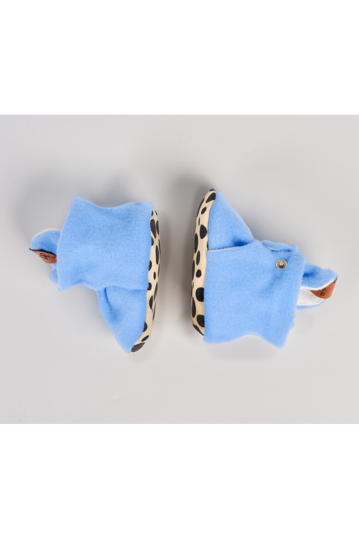 LittlePoffy Bebek Patik İçi Polarlı Kaydırmaz Tabanlı Kız Çocuk Erkek Bebek Ev Pandufu fotoğrafı 2 (önizleme)