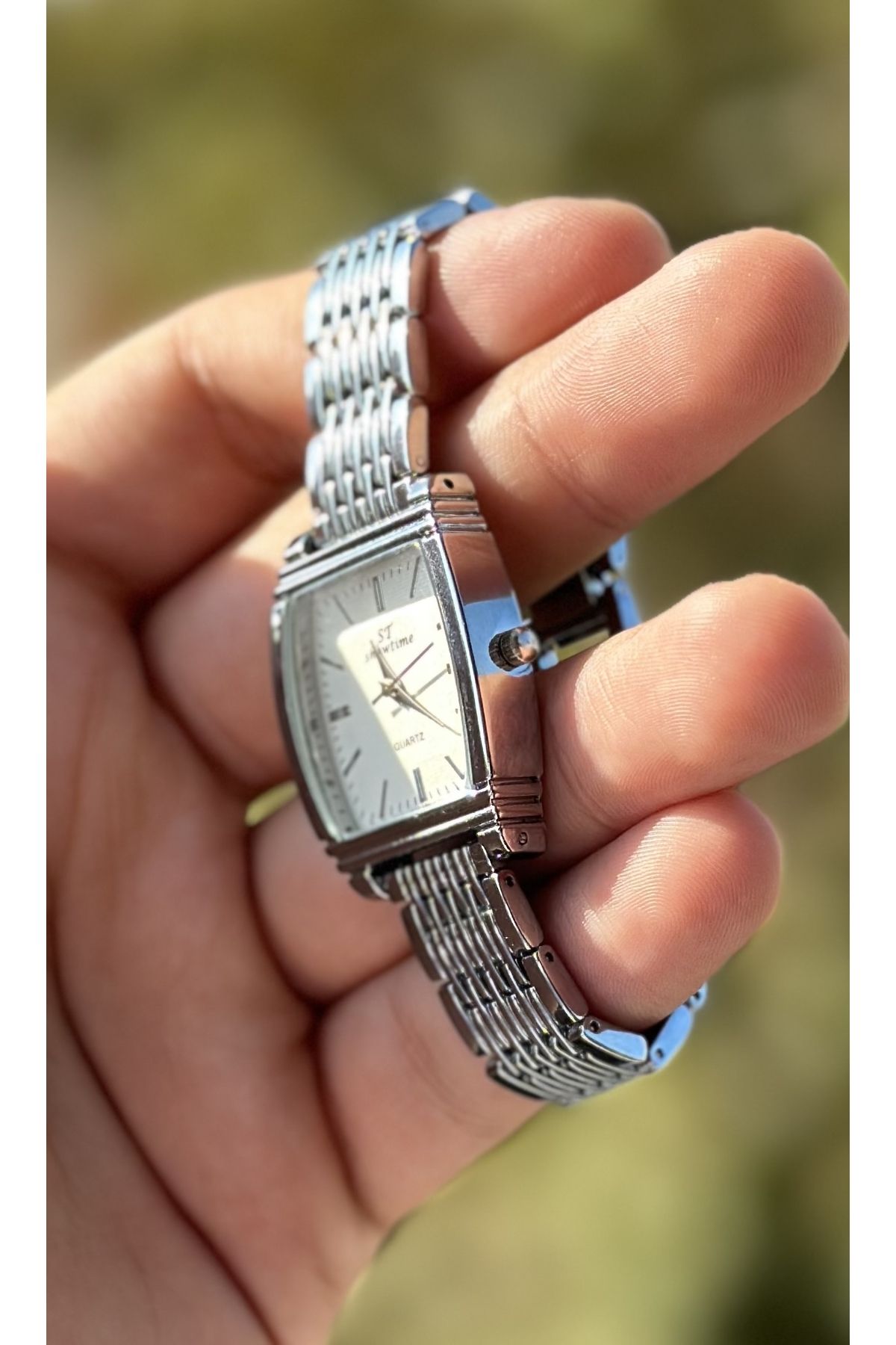 Show Time Watch Silver colored Plain