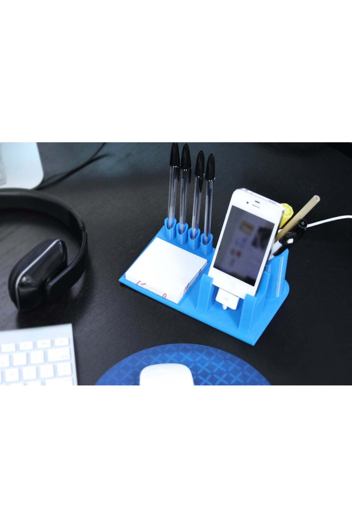 Masaüstü Düzenleyici Telefon Standlı Çok Amaçlı Organizer 20x10 Cm
