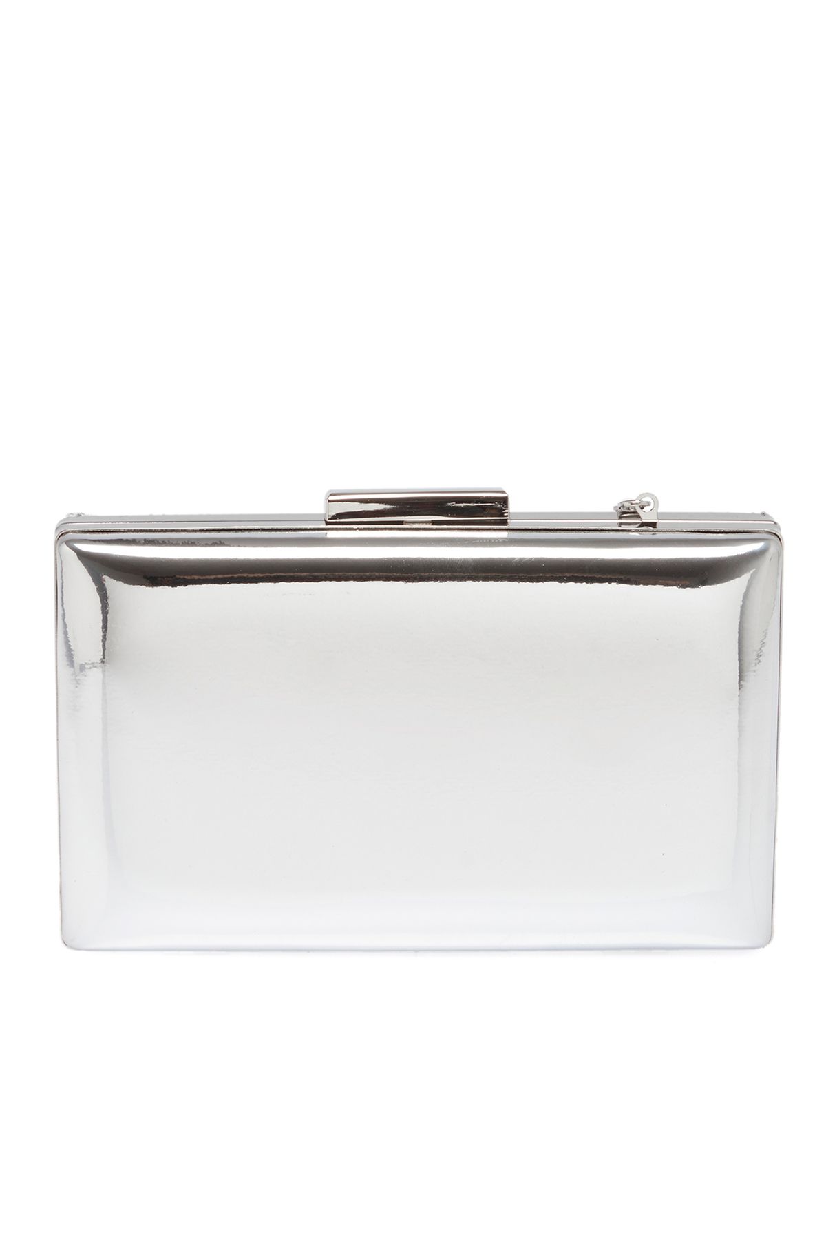 Mirror silver clutch bag discount