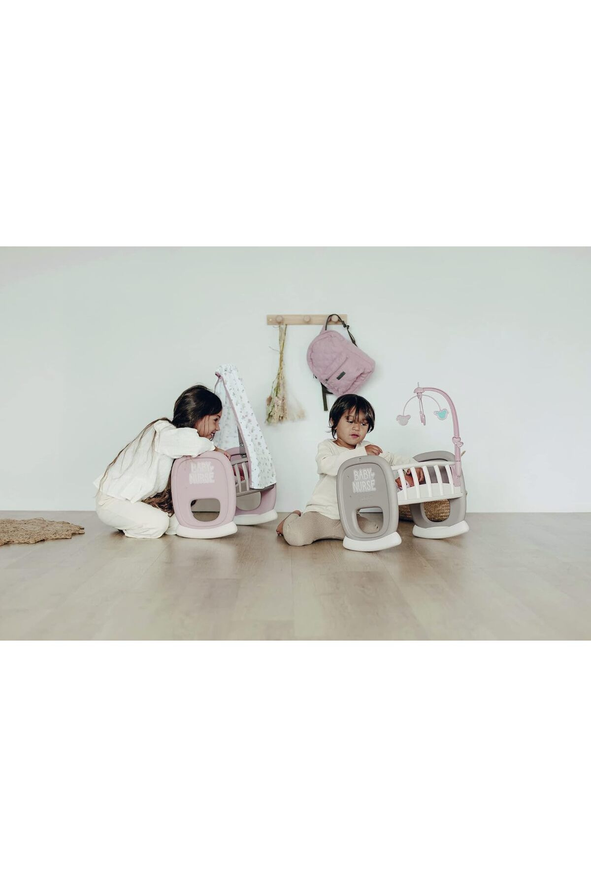 Smoby-220373 Model Baby Cradle and Baby Cradle with Mosquito Net 3