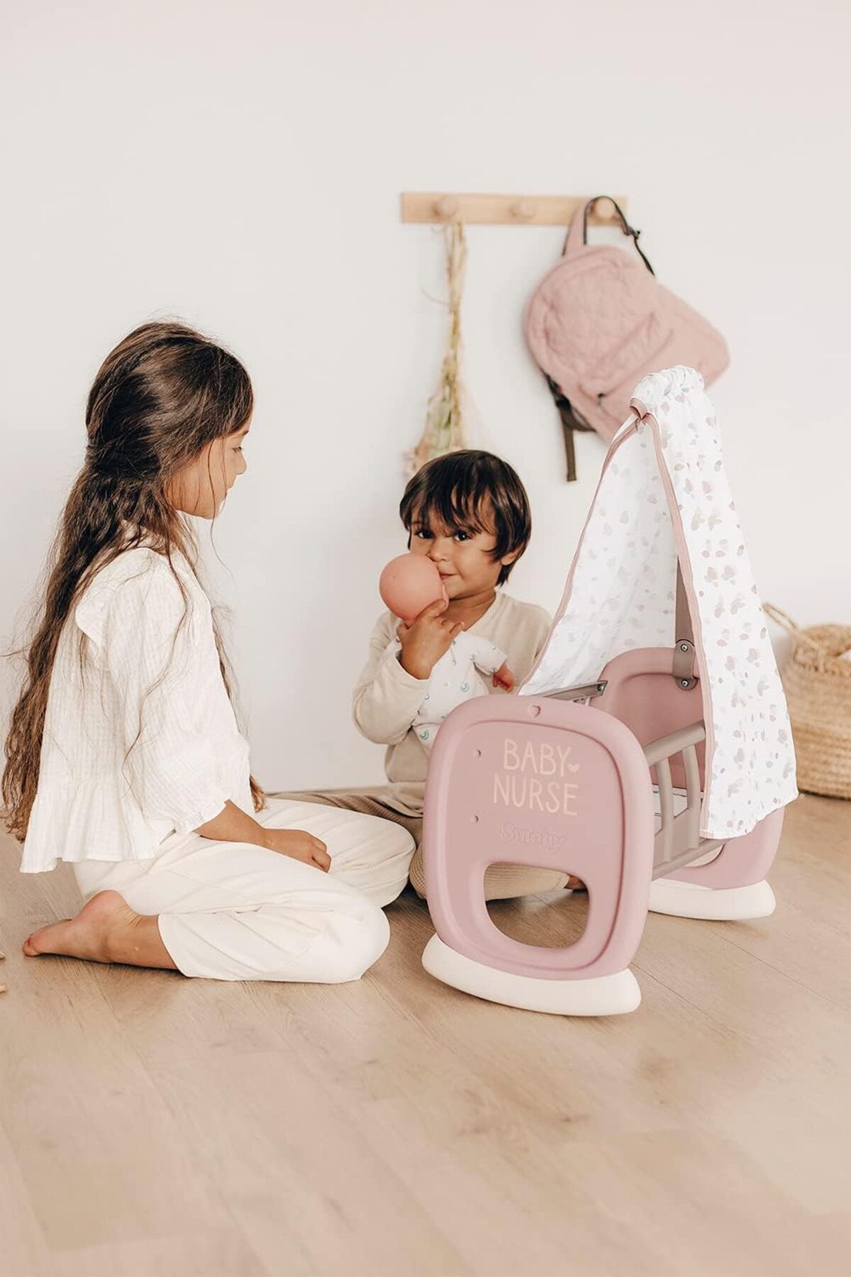 Smoby-220373 Model Baby Cradle and Baby Cradle with Mosquito Net 7
