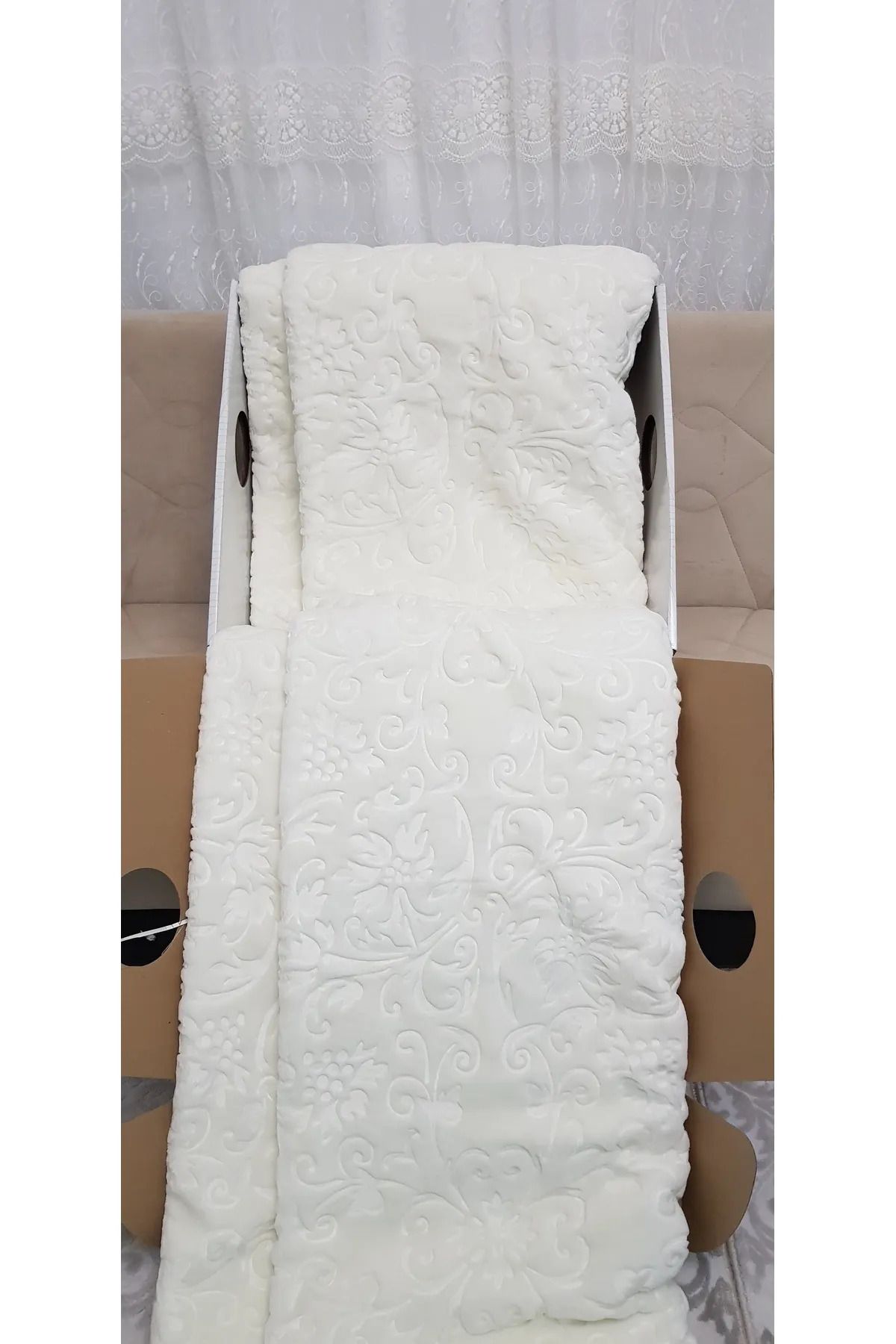 Merinos-Elegans Double - Embos Cream Blanket Bone 4