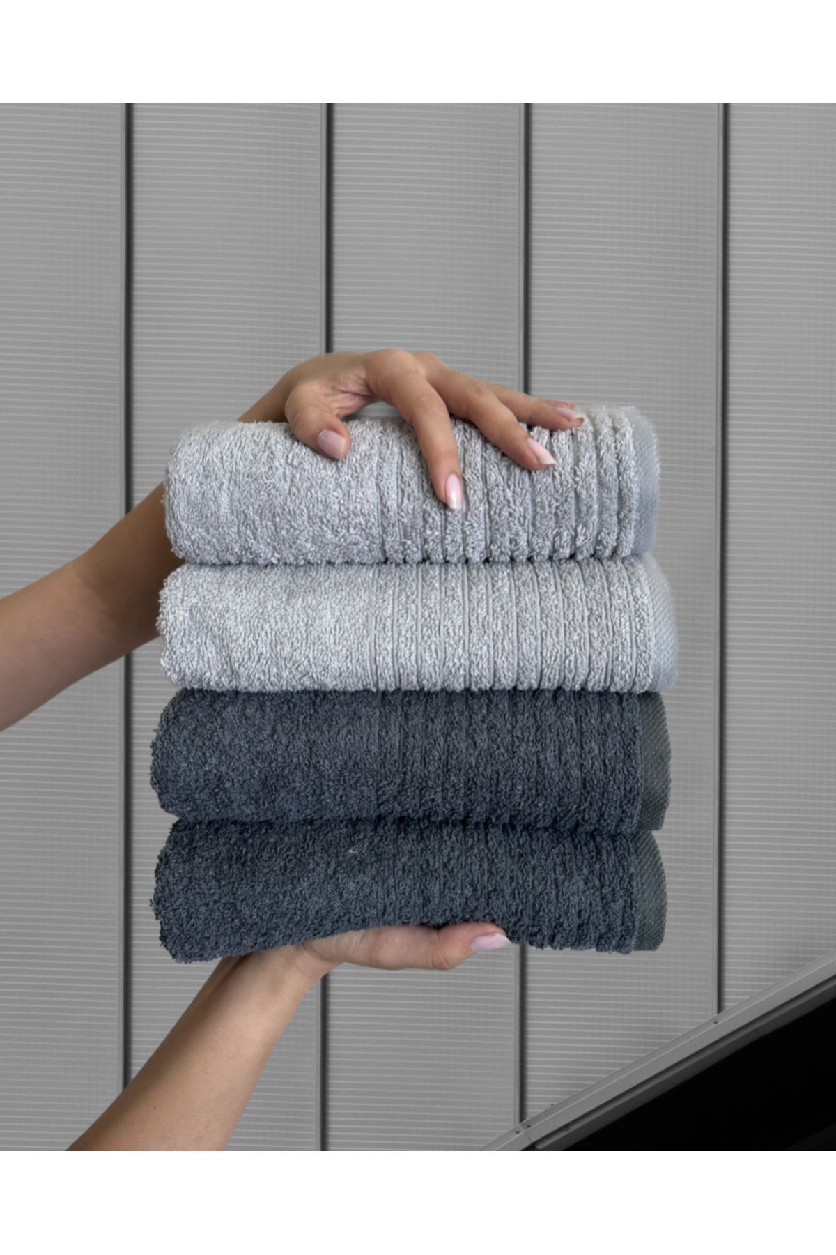 Gray shop towel set