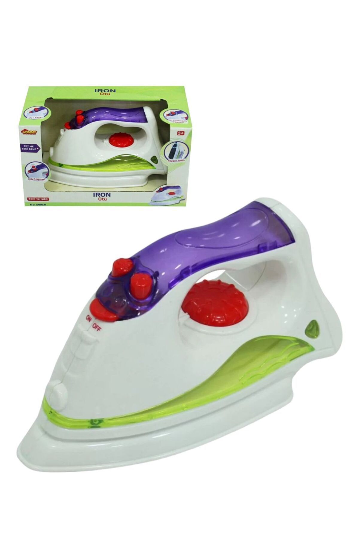 BayCegu REAL LOOKING BATTERY AND LIGHT MINKS TOY IRON WITH LIGHT