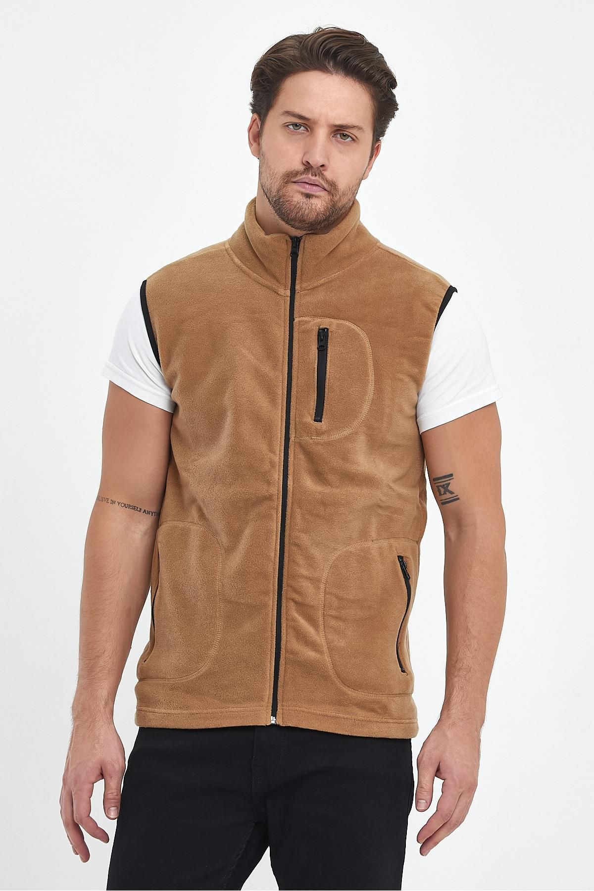 COMB NE M CHA L Karamel Men s Full Zipper 3 Pocket Fleece Vest