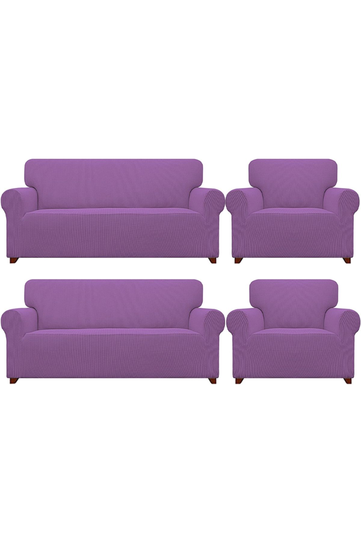 روکش مبل بنفش صندلی لیکرا تایر الگوی Piticare 3+3+1+1 مجموعه  Bright Home