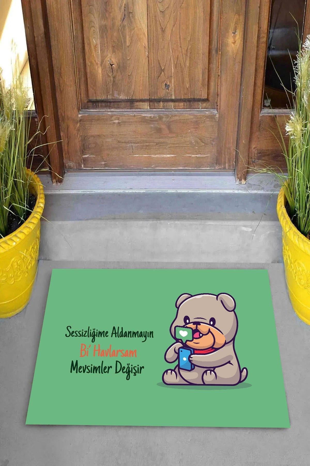 on the clouds-Digital Printed Don't Mess With My Silence My Bi Towels Change Seasons Decorative Door Mat 2