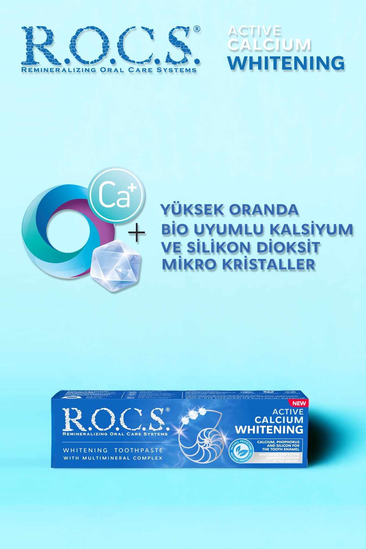 R.O.C.S.-معجون أسنان مبيض بالكالسيوم النشط 94 جم × 2 قطعة 3