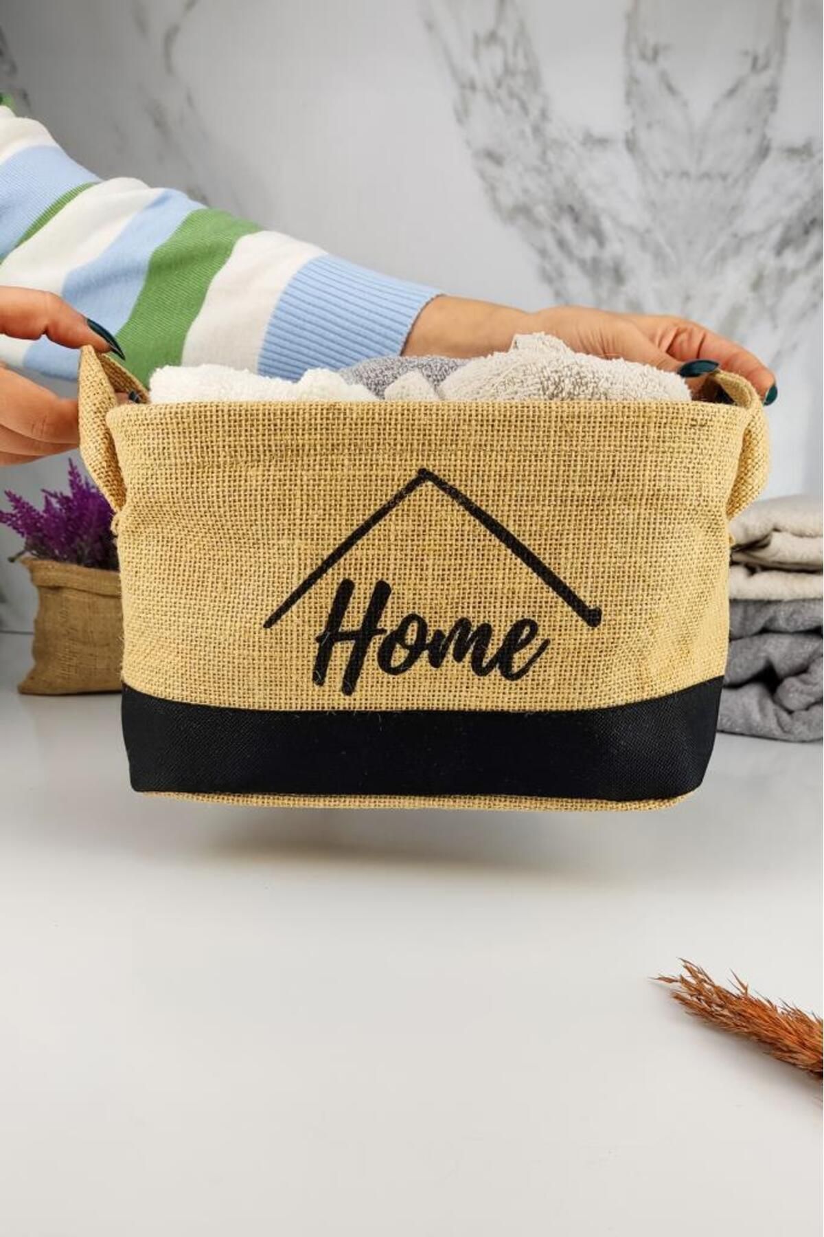 Digithome-Wicker Multi-Purpose Organizer Mini Rectangular Basket Black - Cly-j1006 C1-1-121 3