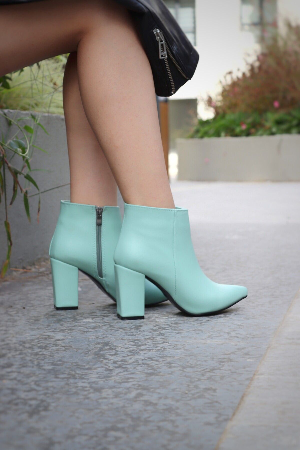 Mint green hotsell ankle boots