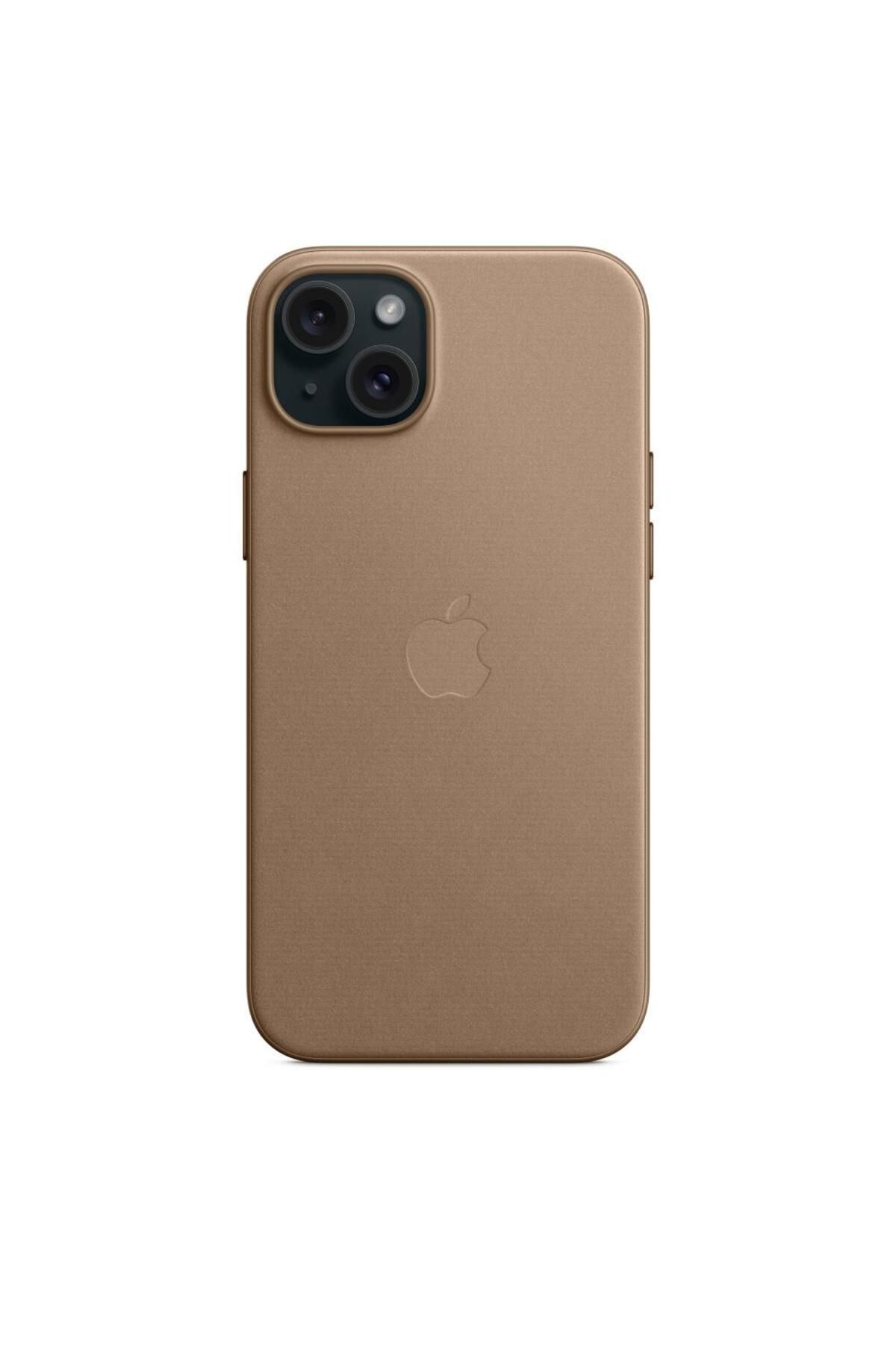 Apple-iPhone 15 Plus için MagSafe özellikli Mikro Dokuma Kılıf - Vizon Grisi 5
