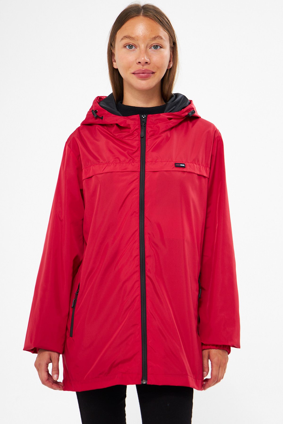 Hooded rain best sale coat