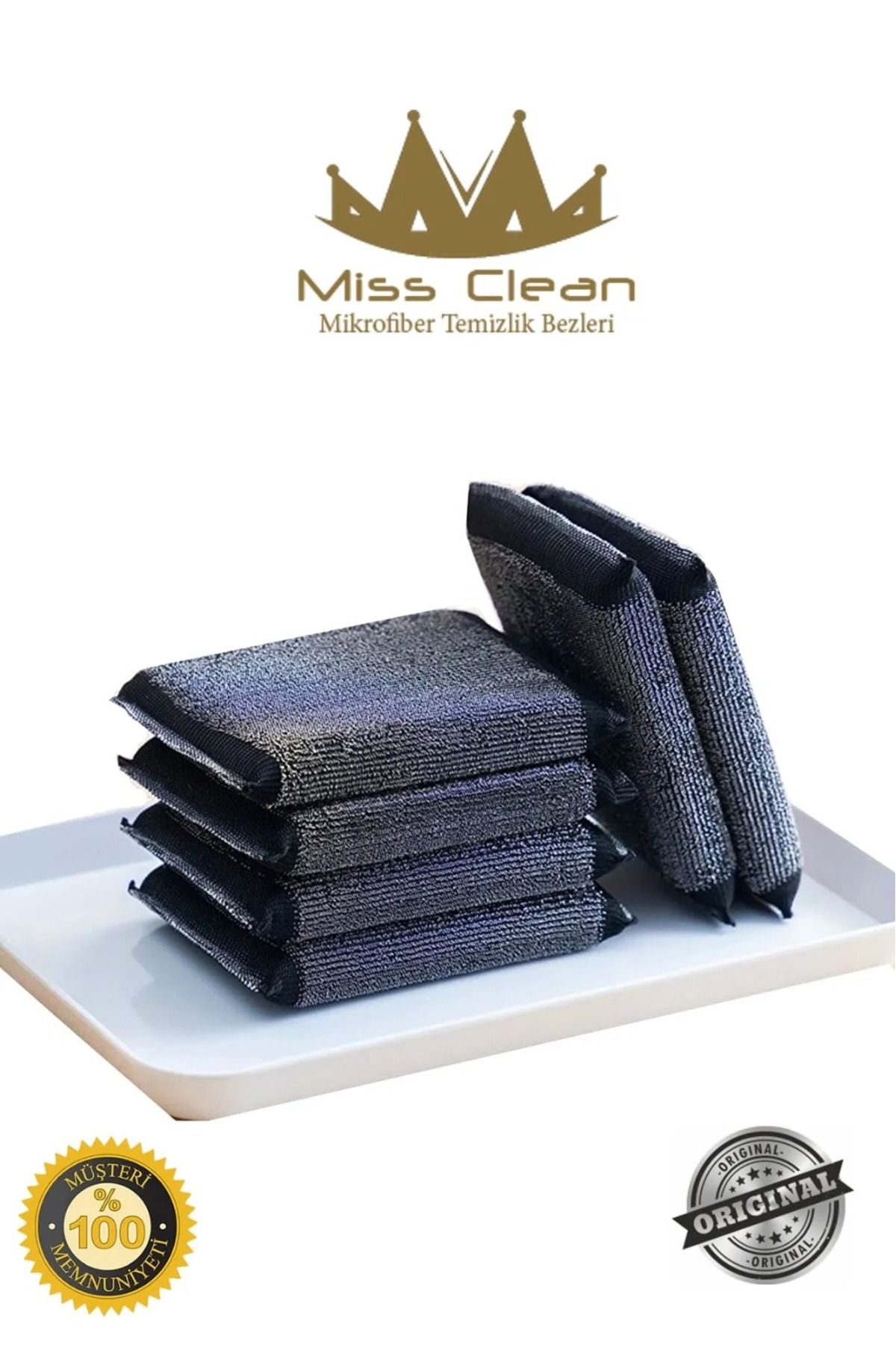 MissClean 3 Pieces of Hard Dirt Carpet Sofa Wire Cleaning Cloth 40*40 Cm -  Trendyol