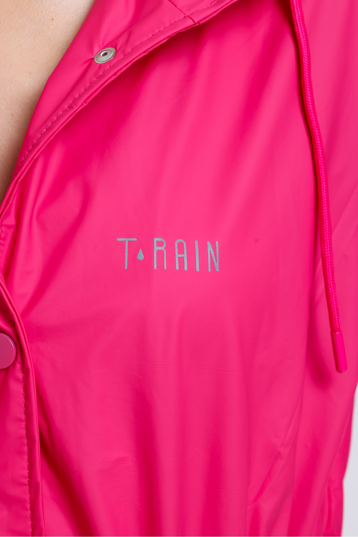 T Rain Stay Dry Pembe Kadın Yağmurluk görsel 4