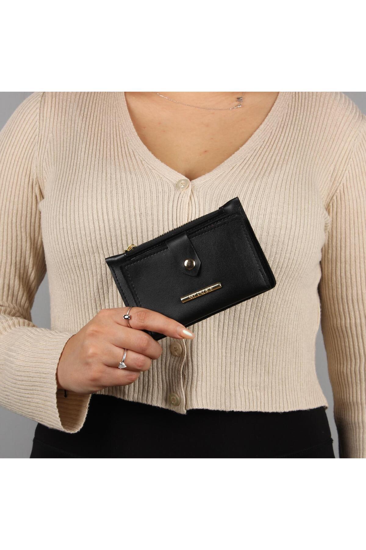 Women's Leather Wallet and Card Holder 1626 Black