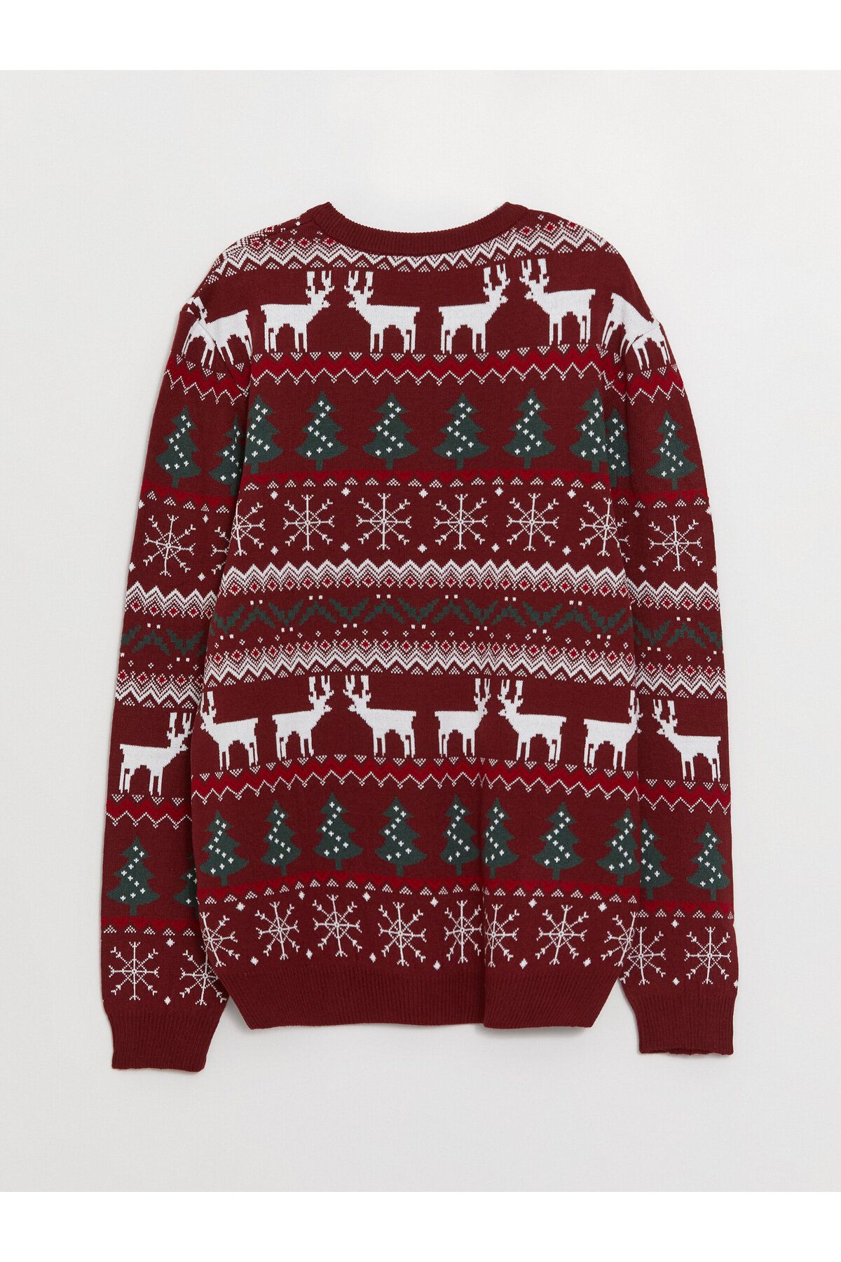 LC Waikiki-Crew Neck Long Sleeve New Year Themed Men's Knitwear Sweater 7