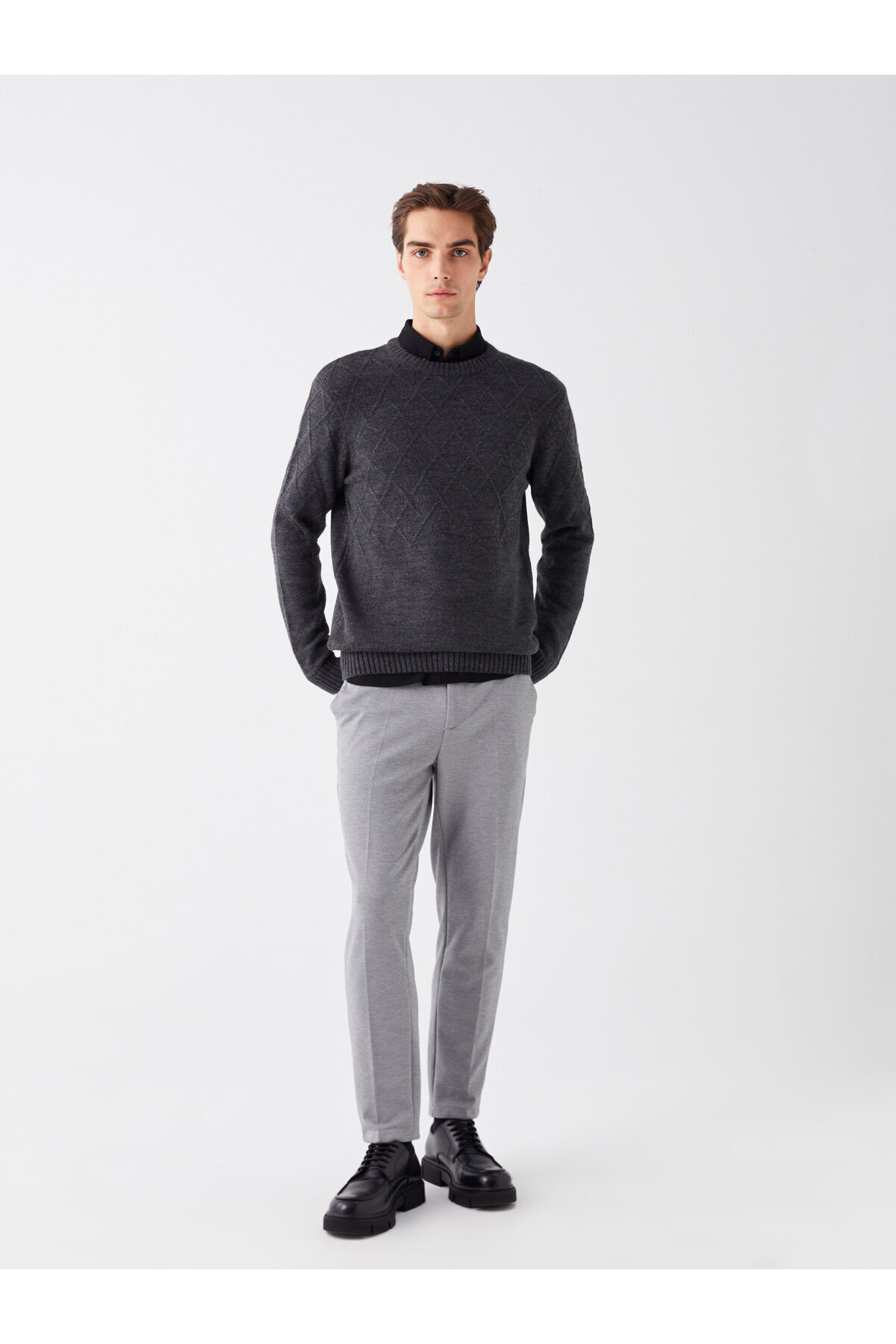LC Waikiki-Men's Knitwear Sweater - Long Sleeve, Crew Neck 4