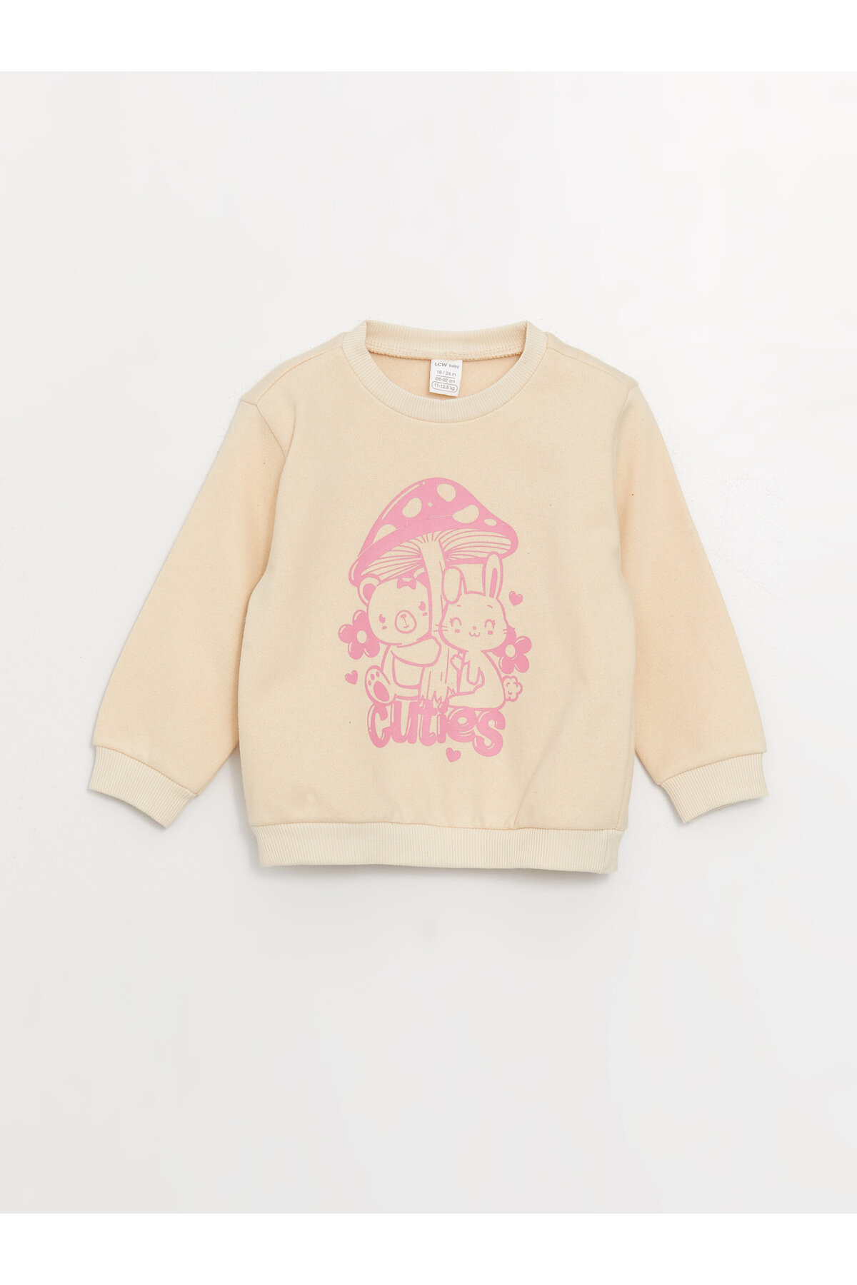 LC Waikiki Bisiklet Yaka Uzun Kollu Baskılı Kız Bebek Sweatshirt ve Eşofman Alt 2'li Takım fotoğrafı 2 (önizleme)