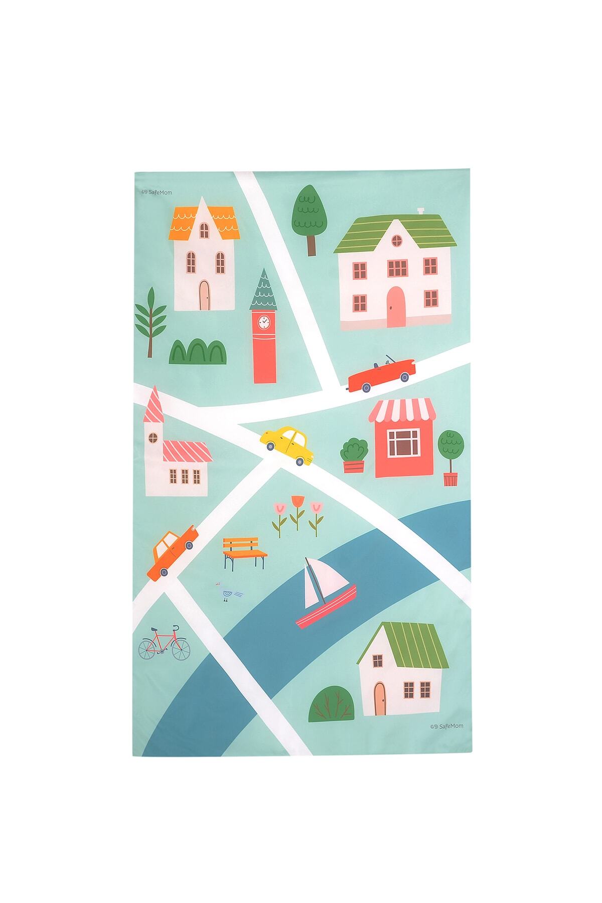 SafeMom 90x145 Aktivite Bebek Çocuk Oyun Halısı, Oyun Matı, Çocuk Odası Halısı - River fotoğrafı 2 (önizleme)