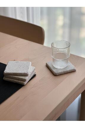 Kleos Atelier Traverten Bardak Altlığı Coaster Set