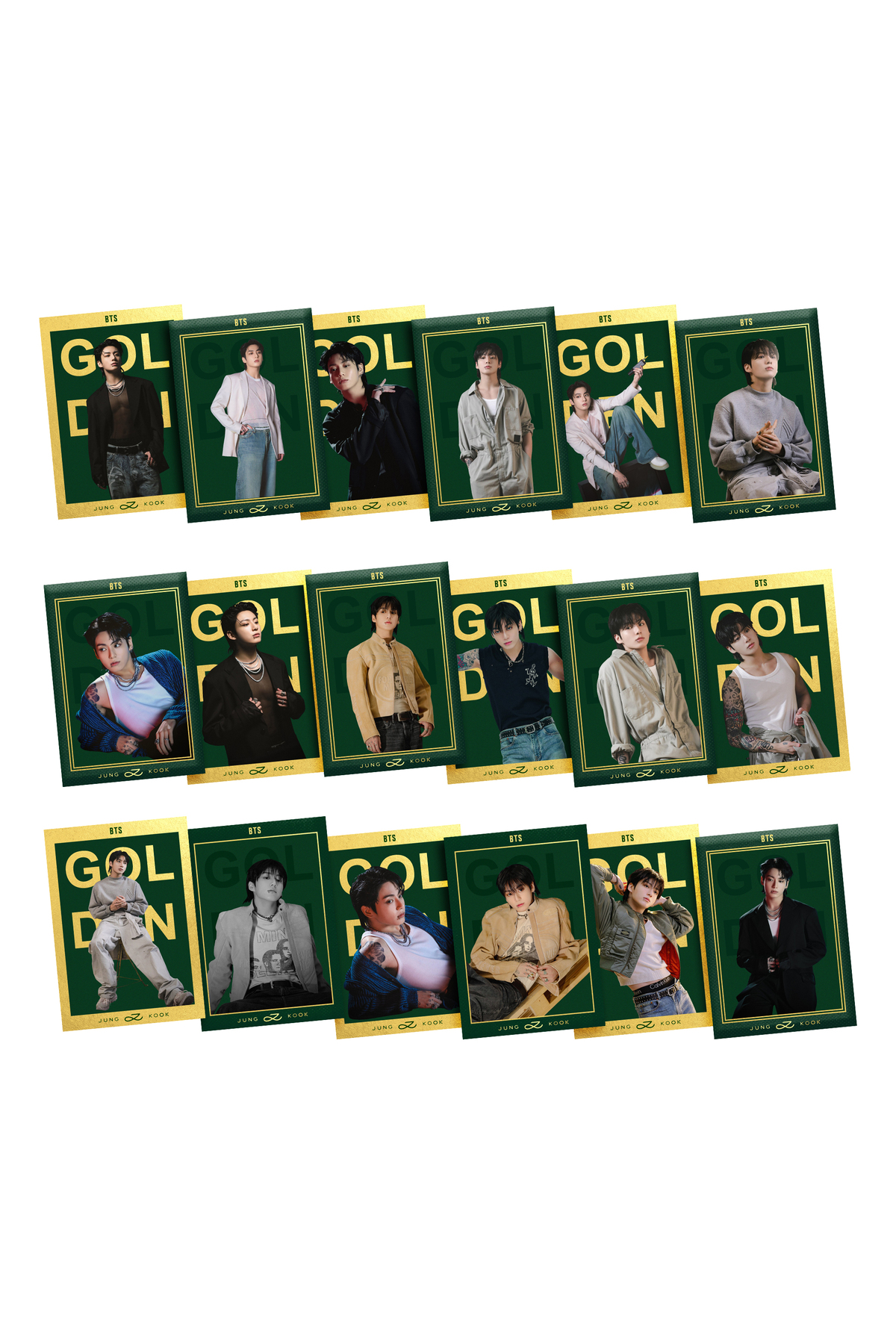 Güneş Kırtasiye BTS Jungkook Golden 18 Adet Fotokart Set - Fiyatı