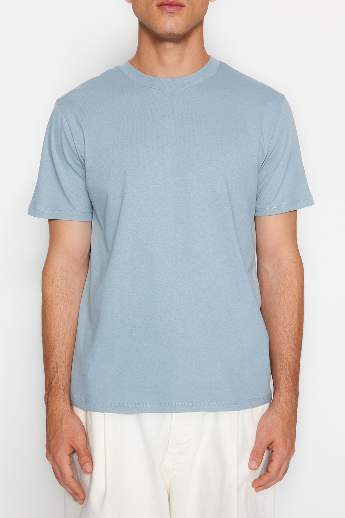 Kolekcia Trendyol-Tmavo modré tričko Slim Fit s krátkym rukávom, 100 % bavlna, 2 balenia – TMNSS19BO0075 6