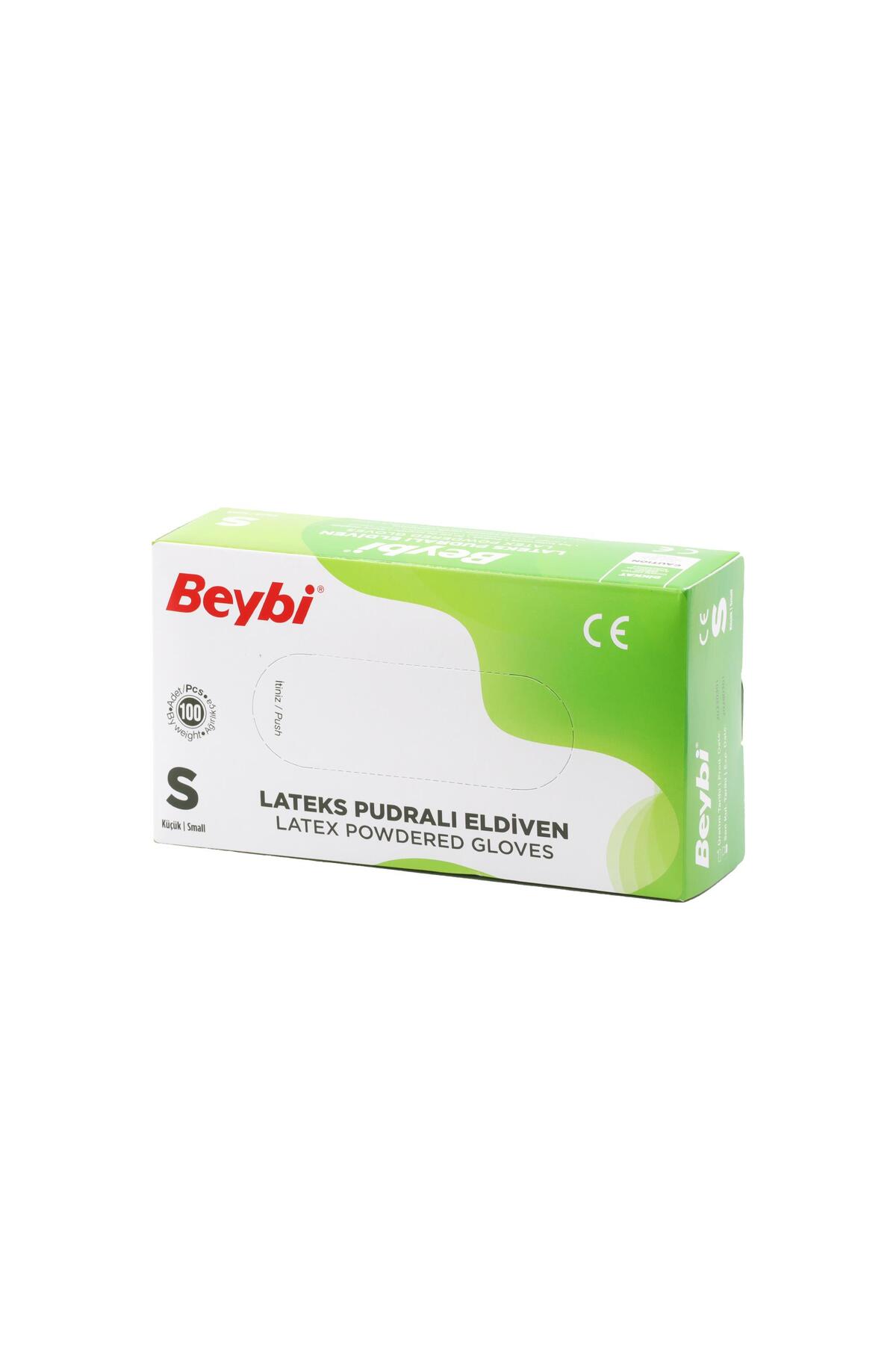 Beybi Lateks Eldiven Pudralı Small (Küçük) - 100 Adet