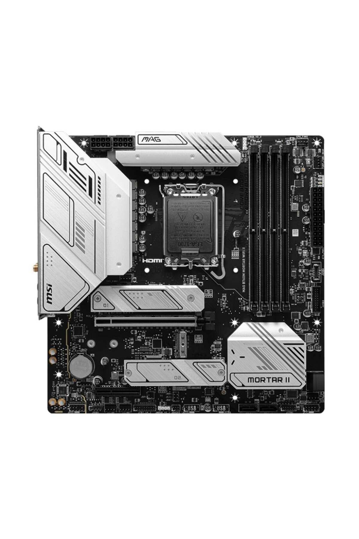 MSI-MAG B760M MORTAR WIFI II Intel B760 Socket 1700 DDR5 7800MHz (OC) M.2 Motherboard 2