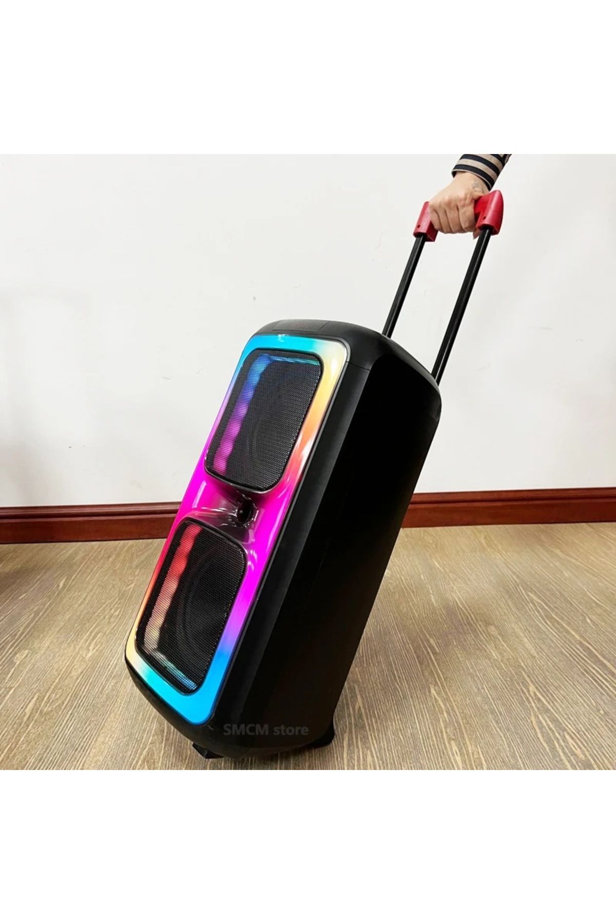 NDR-1097 BÜYÜK BOY BLUETOOTH HOPARLÖR KABLOSUZ TEKERLEKLİ TAŞINABİLİR KABLOSUZ SPEAKER TOPLANTI ANFİ #5