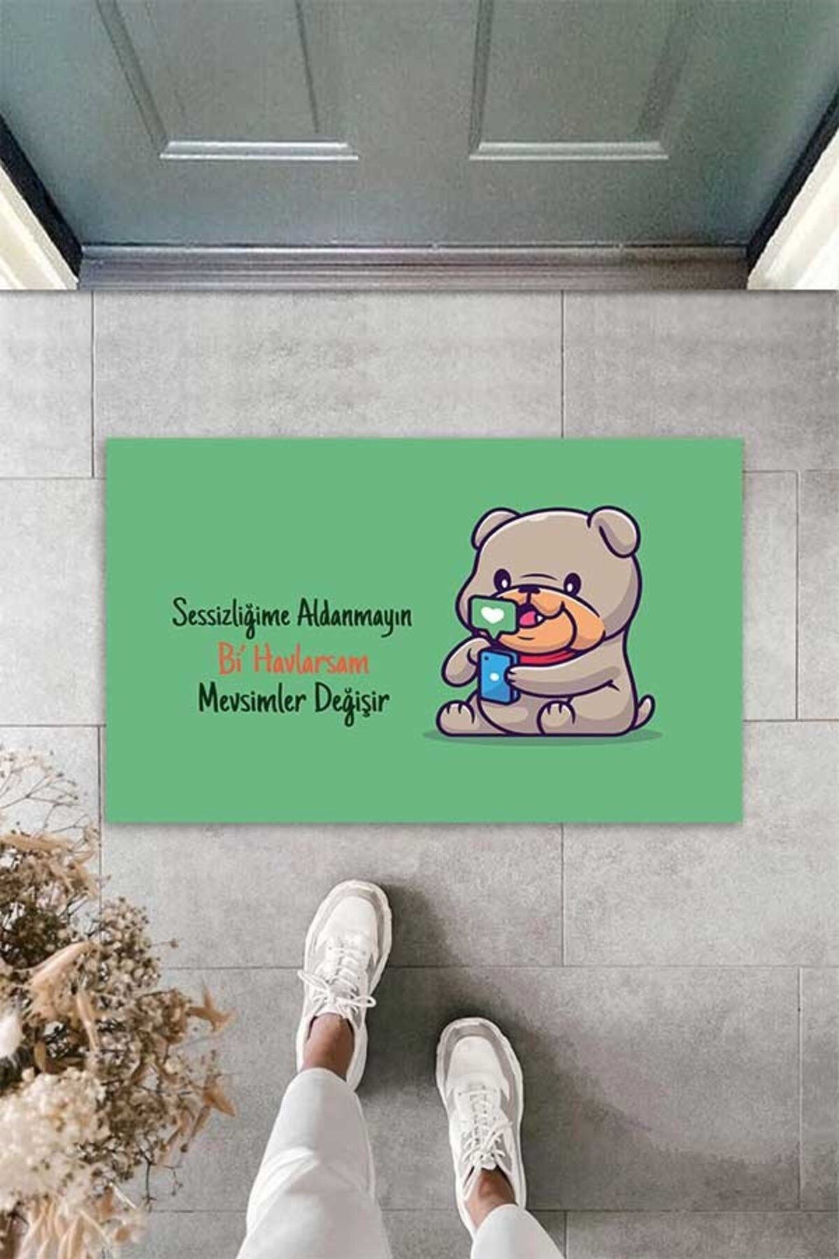 on the clouds-Digital Printed Don't Mess With My Silence My Bi Towels Change Seasons Decorative Door Mat 4
