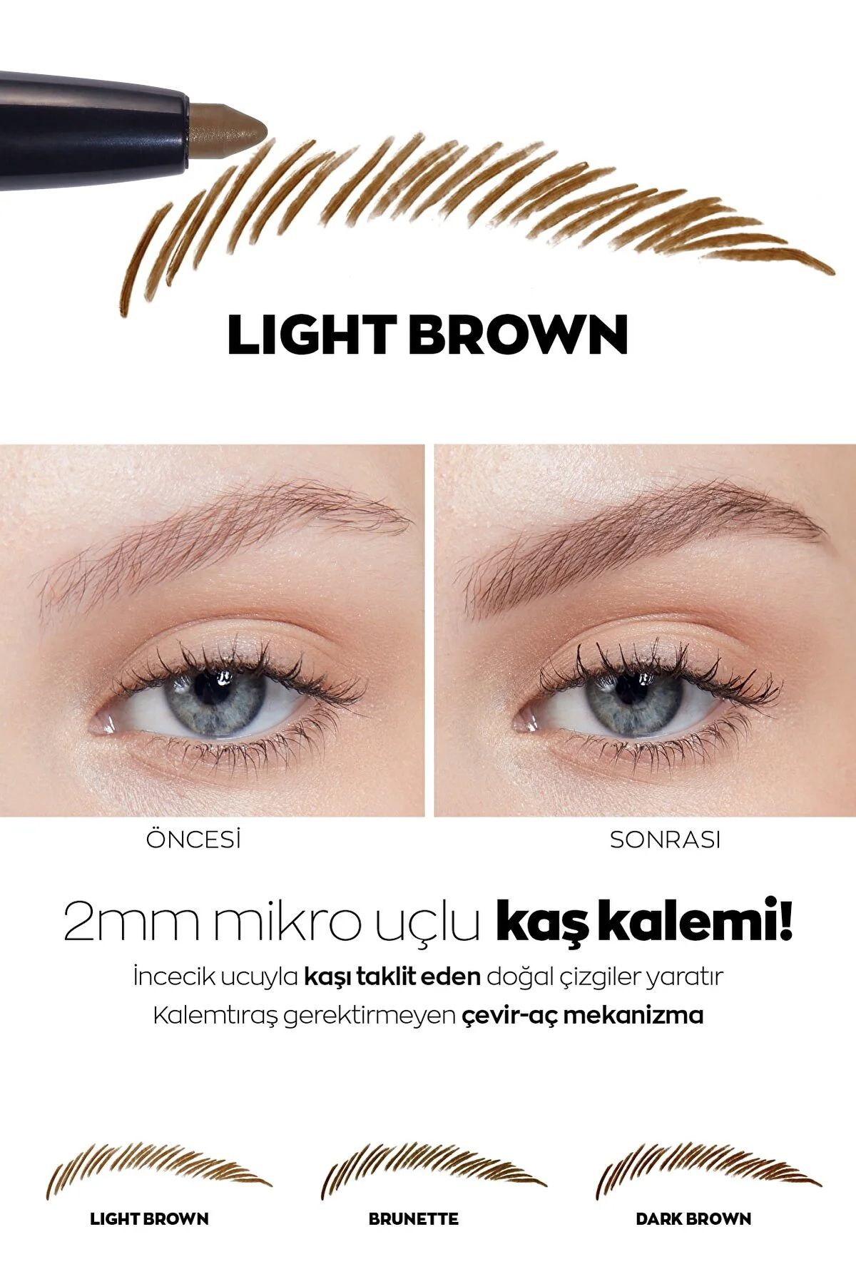 مداد ابرو Micro Fine 2mm Tip Twist قهوه ای روشن Avon