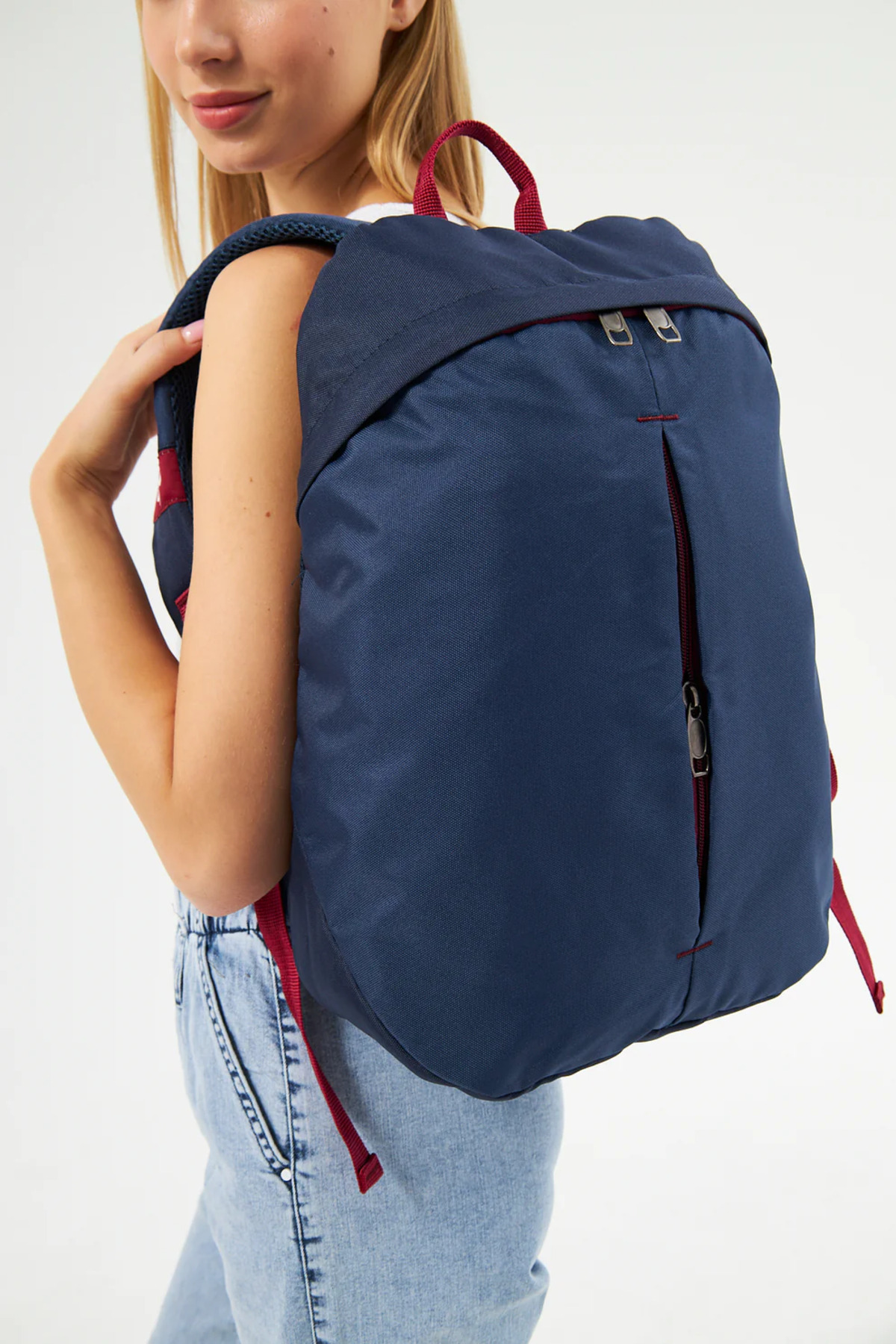 کوله پشتی زنانه آبی سرمه ای Snug Up | 8691985 اورجینال - تصویر 6