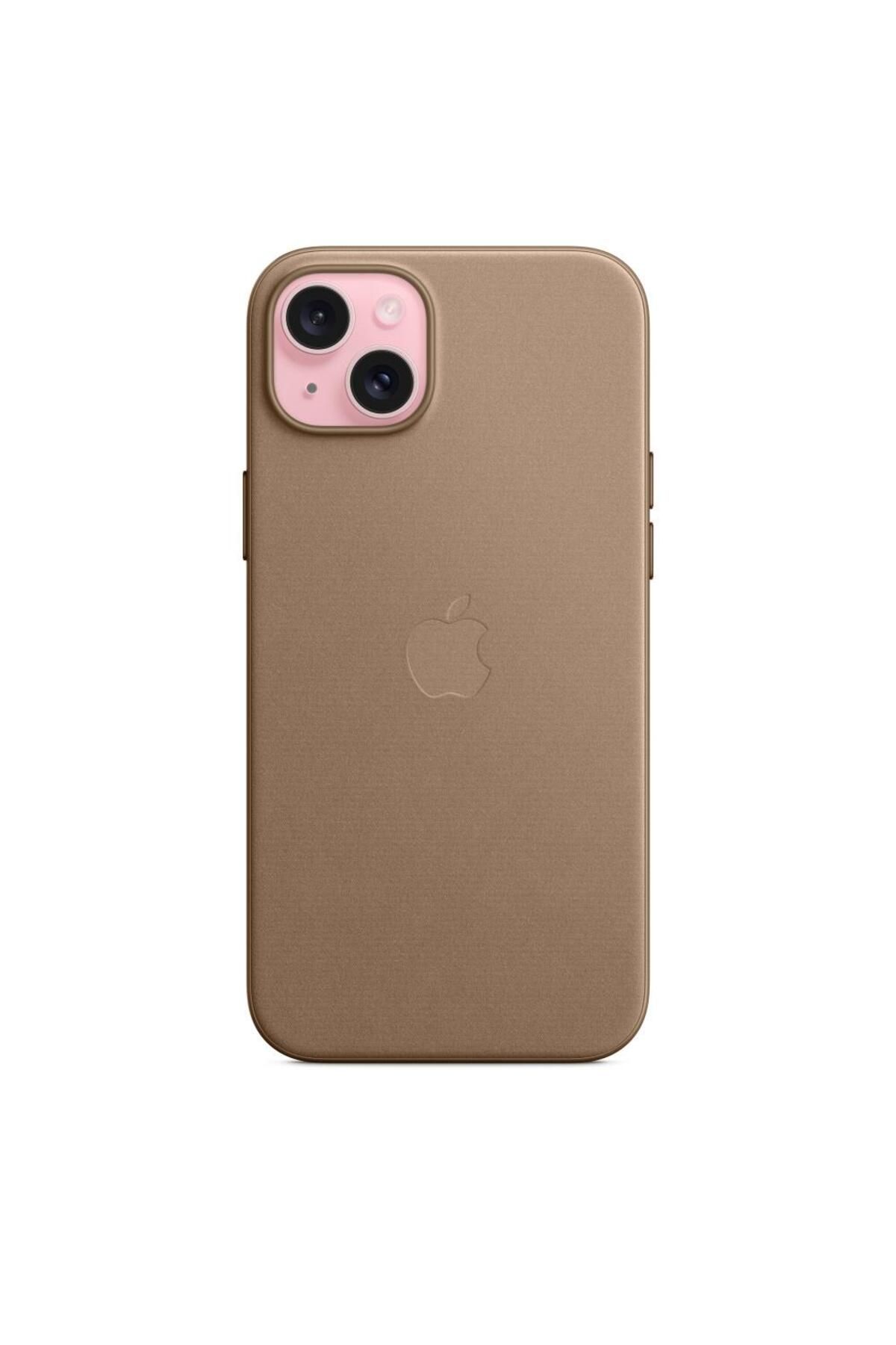Apple-iPhone 15 Plus için MagSafe özellikli Mikro Dokuma Kılıf - Vizon Grisi 2