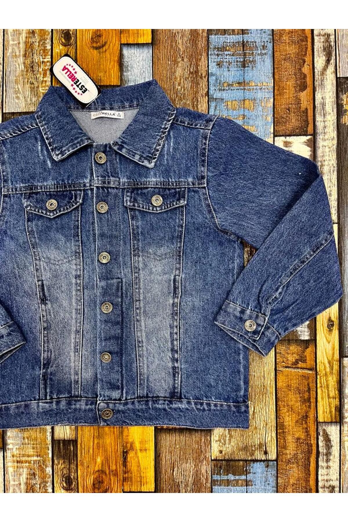 Mevsimlik Çocuk Kot Ceket/ Denim Kot Ceket/düğmeli Kot Ceket
