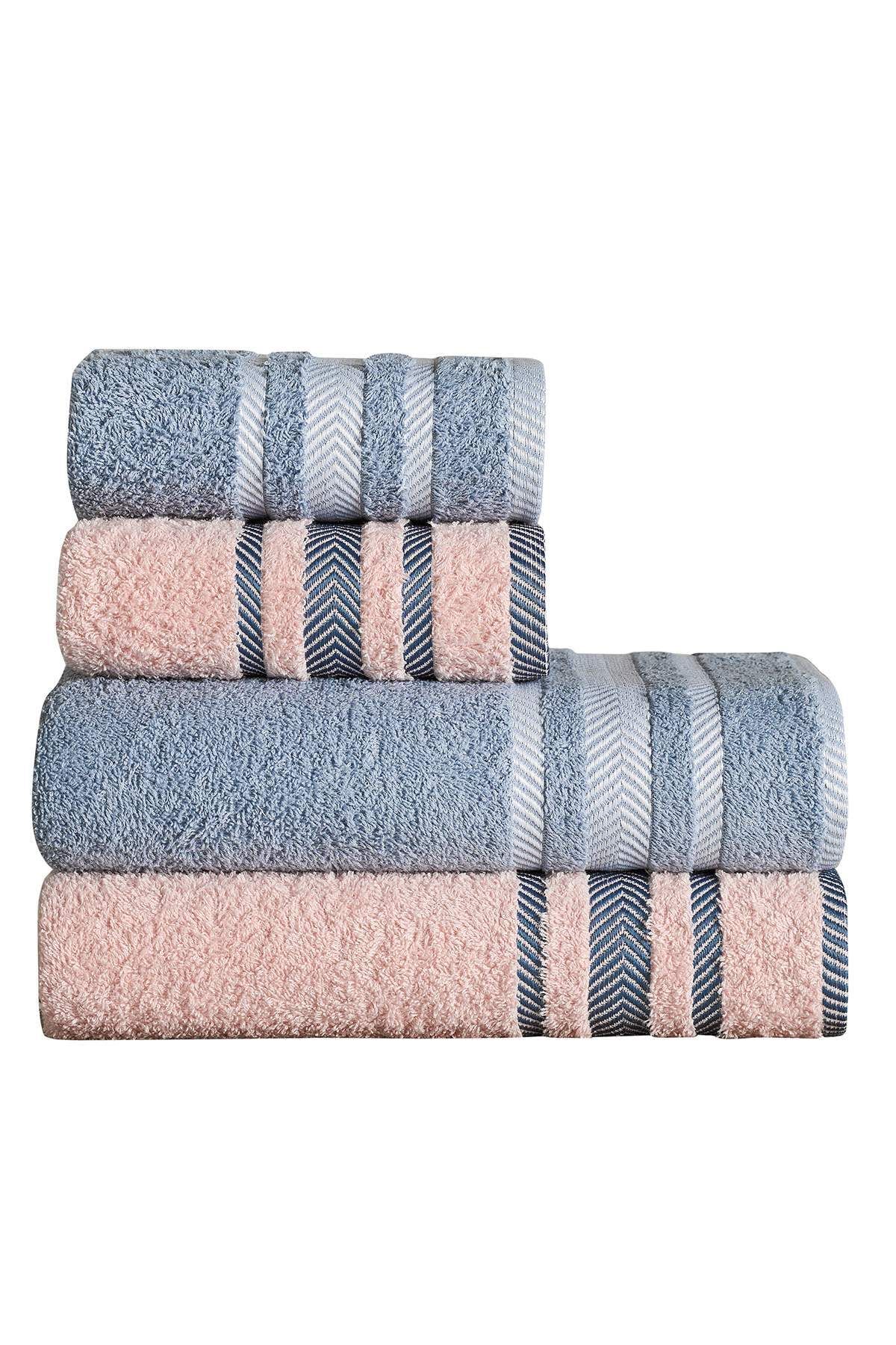 newhome-Set prosoape de baie din 4 piese 100% bumbac 2