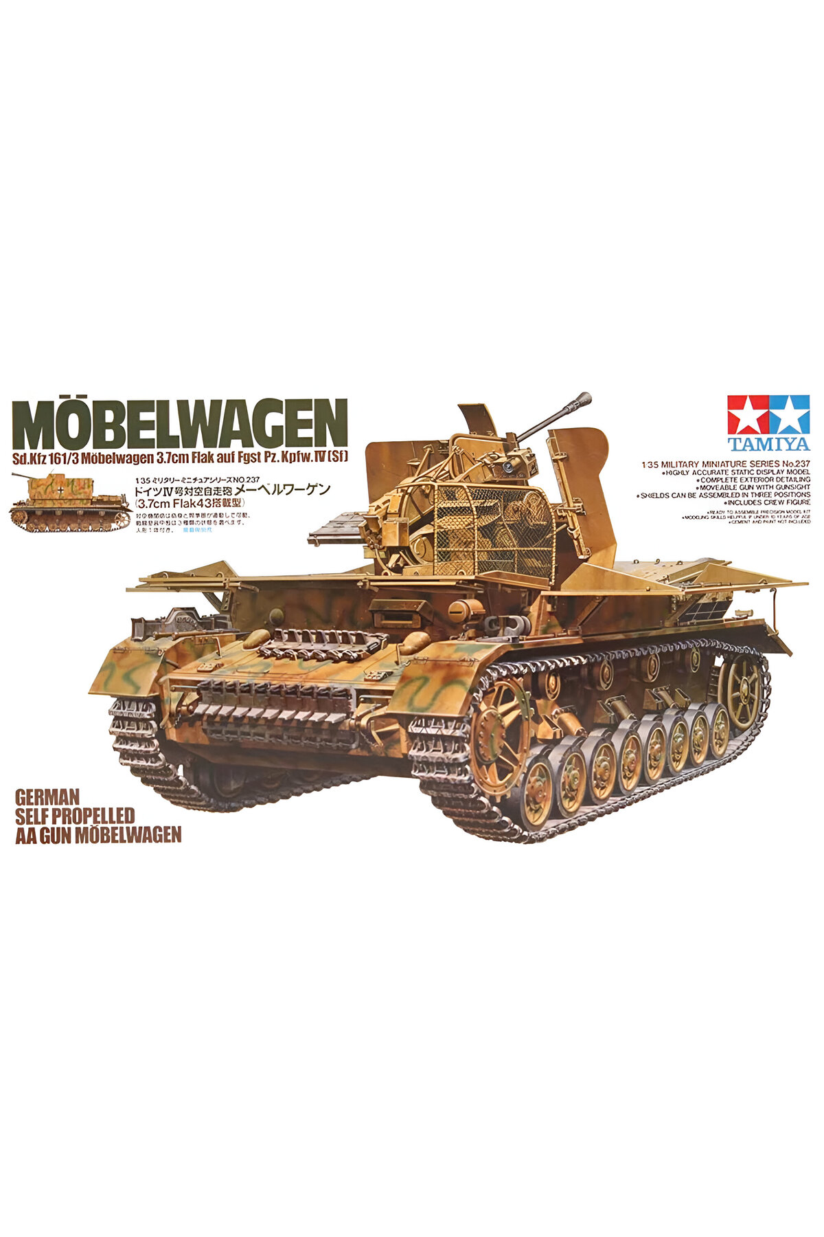 TAMIYA 1/35 German Sd.kfz.161/3 Möbelwagen Plastik Tank Maket Kiti
