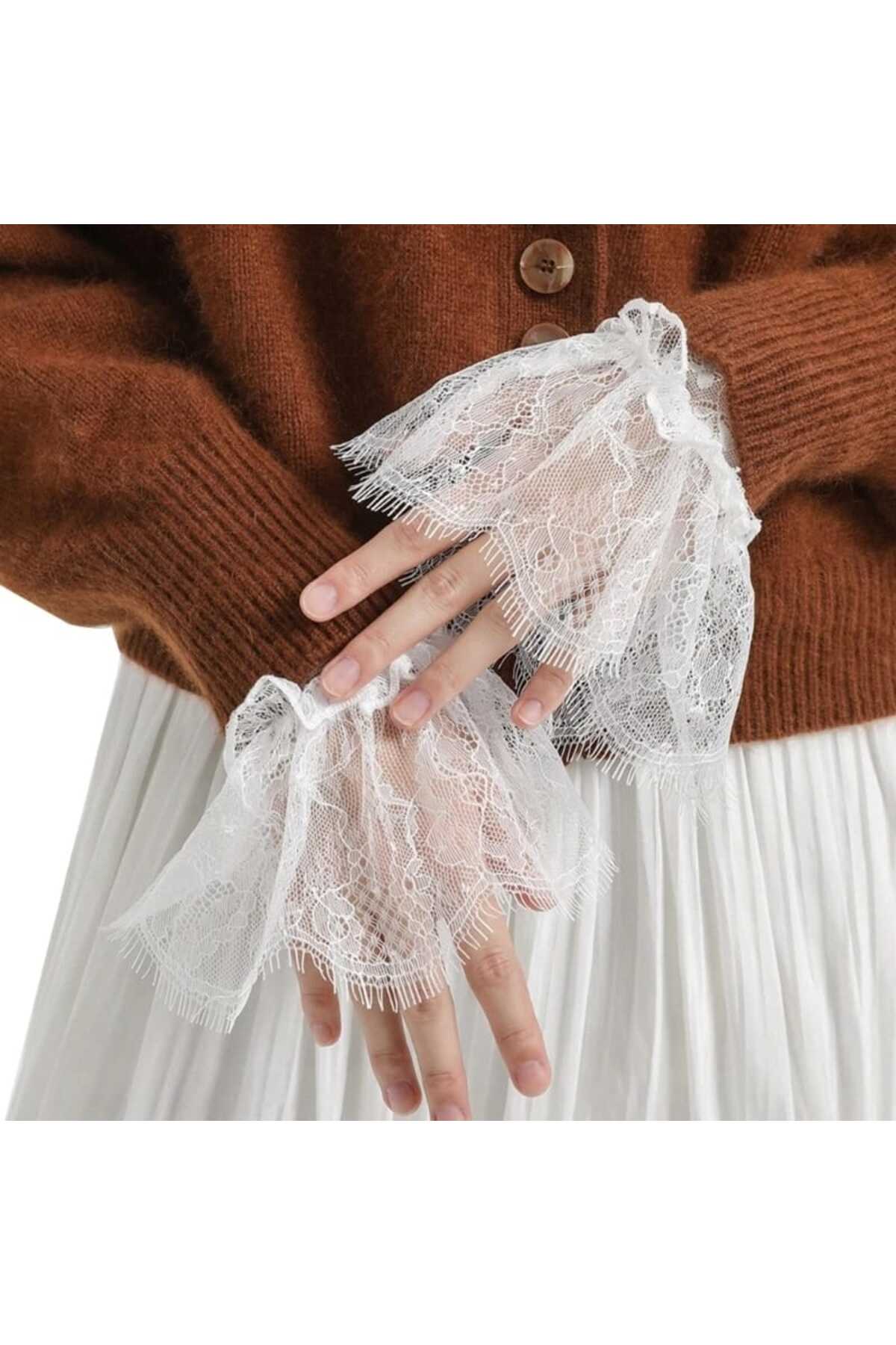 ŞAHPERA BUTİK Dantel detaylı kolluk